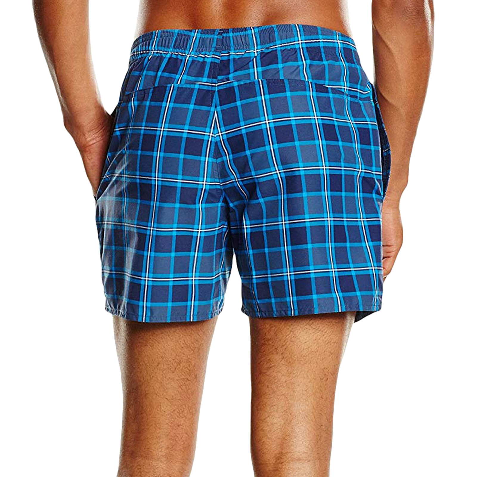 adidas mens check swim shorts