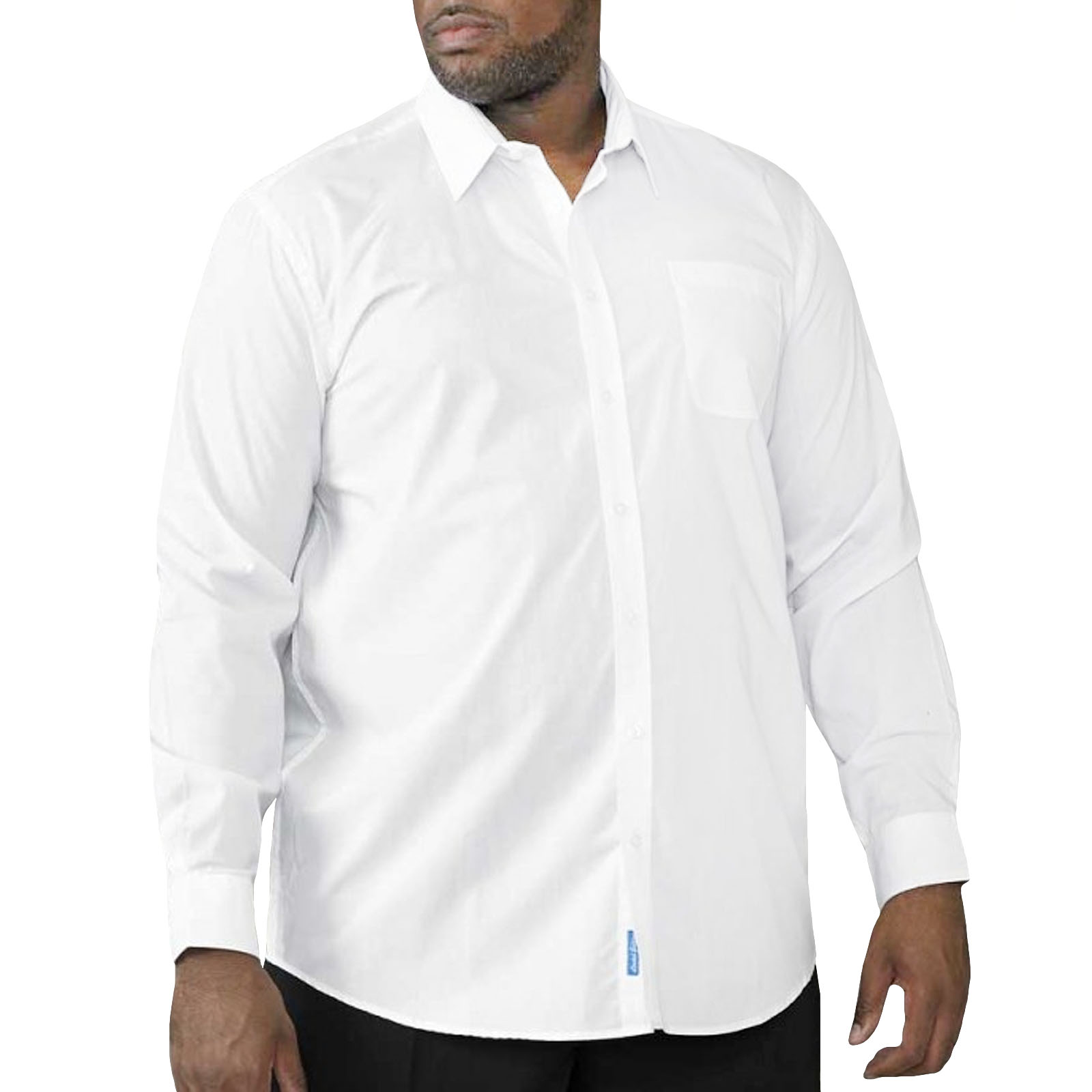 D555 Mens Aiden Easy Iron Regular Shirt White