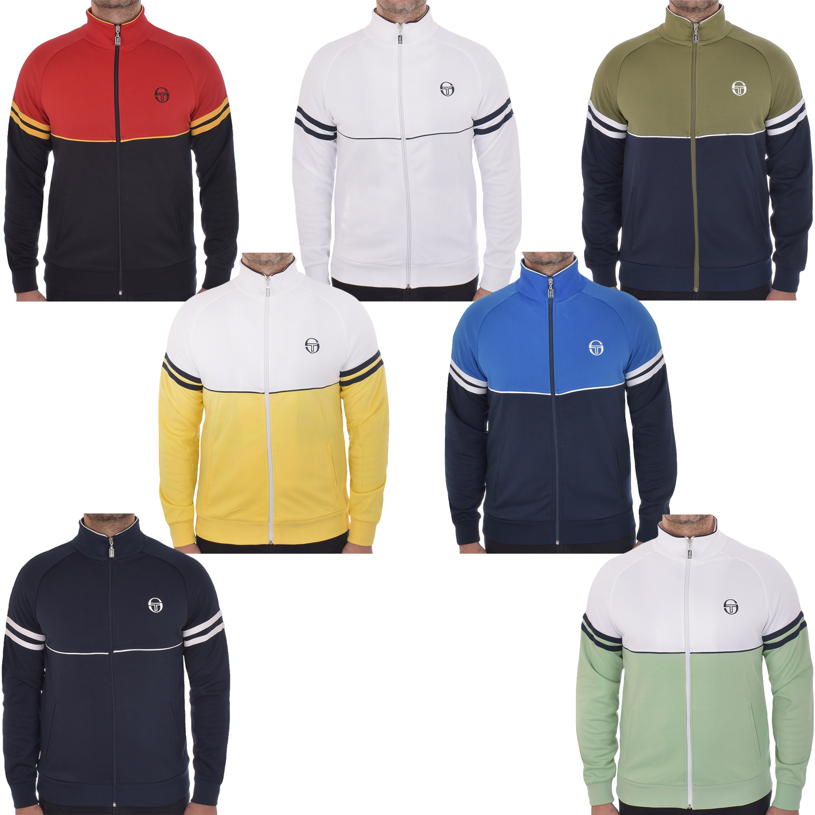 Sergio Tacchini Hombre Chaqueta deportiva Orion Azul