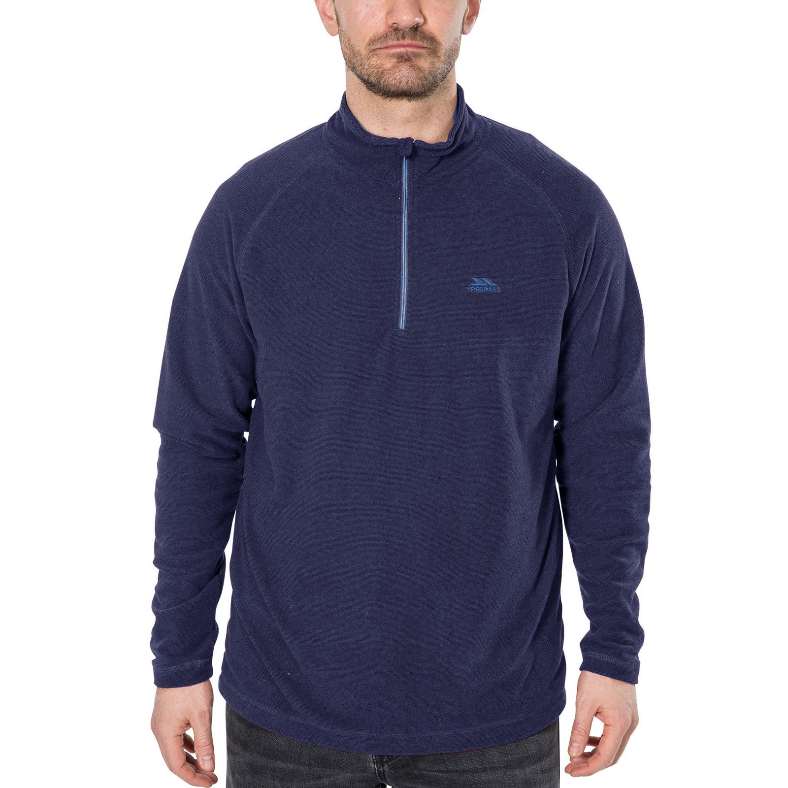Trespass Para Hombres Keynote 1/2 Cremallera Cálido Pullover Suéter Sudadera Polar Chaqueta Top - Imagen 11 de 19