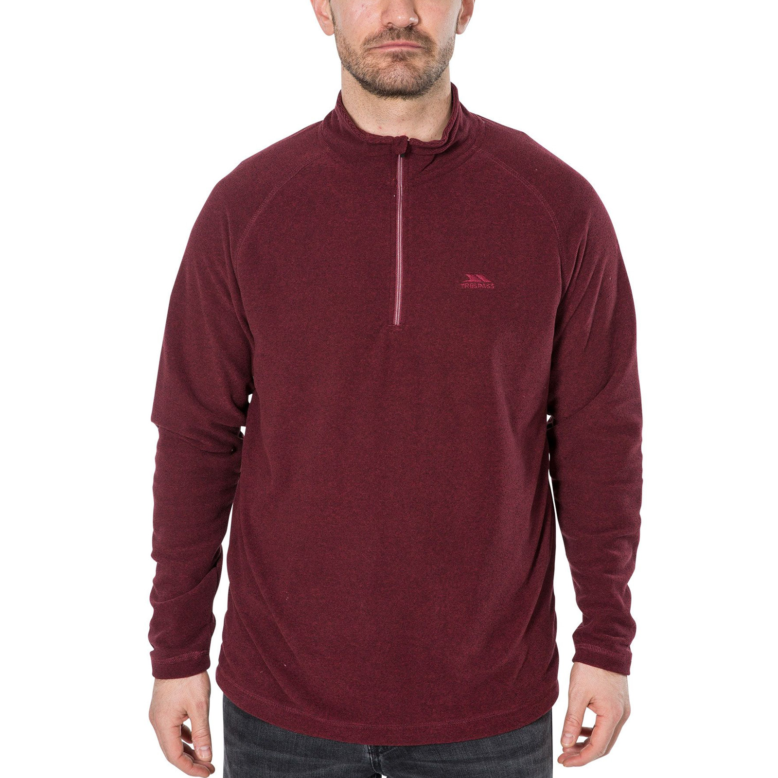 Trespass Para Hombres Keynote 1/2 Cremallera Cálido Pullover Suéter Sudadera Polar Chaqueta Top - Imagen 18 de 19