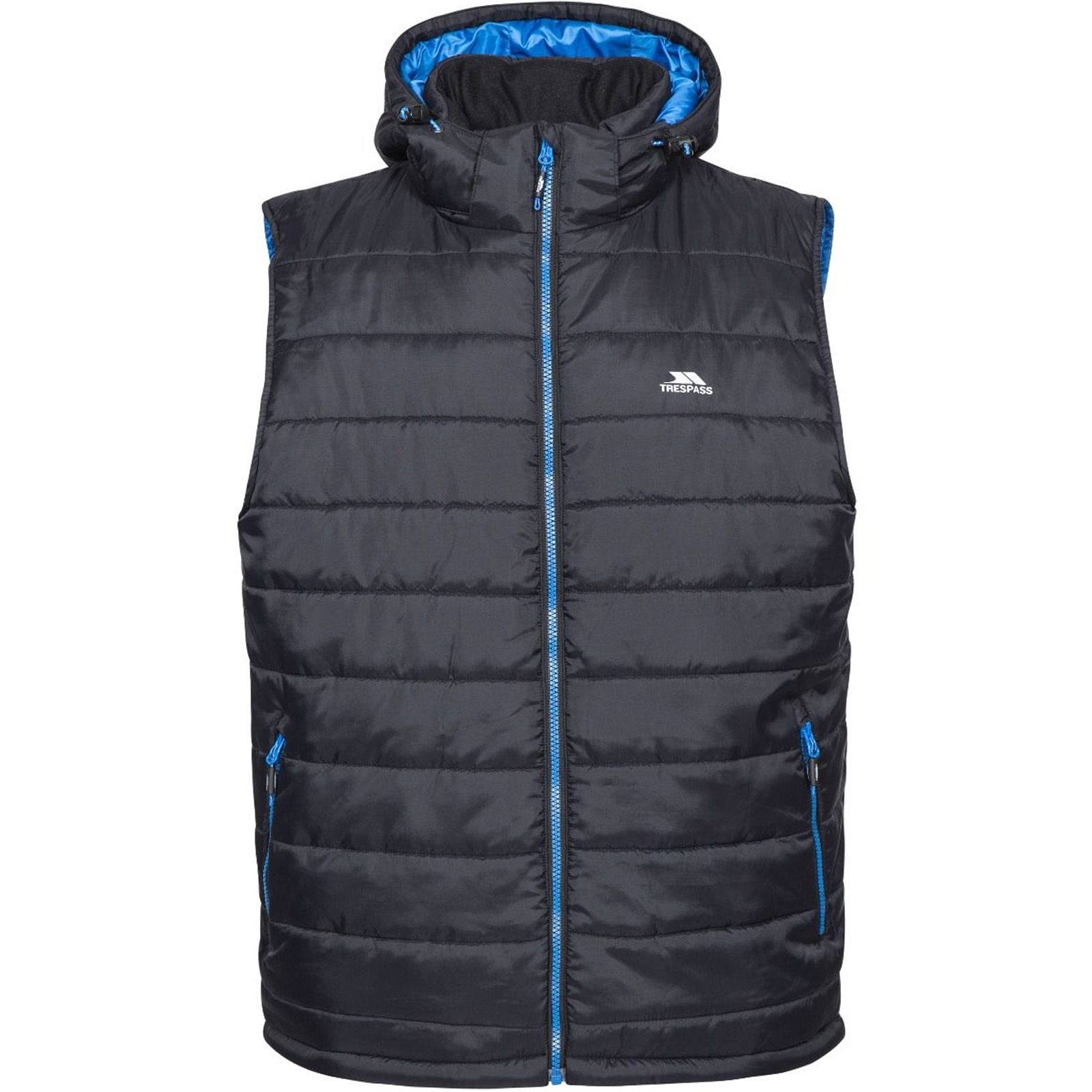 Trespass Mens Franklyn Padded Hooded Insulated Outdoor Gilet Jacket Bodywarmer - Picture 2 of 9