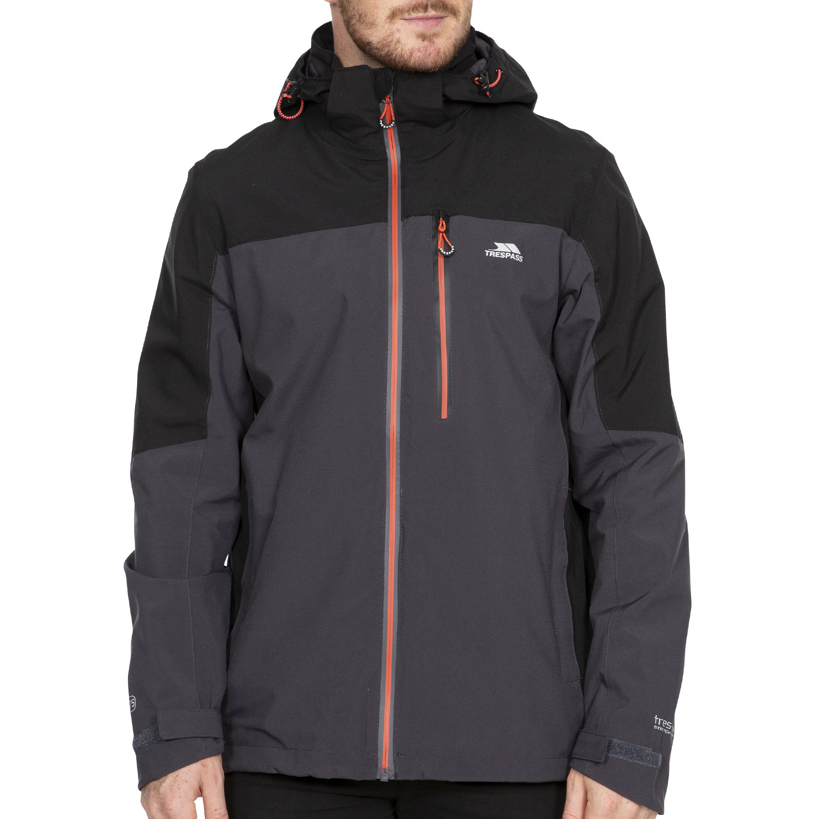 Trespass Mens Tapping Waterproof Hooded Outdoor Walking Hiking Coat Jacket - Picture 2 of 19