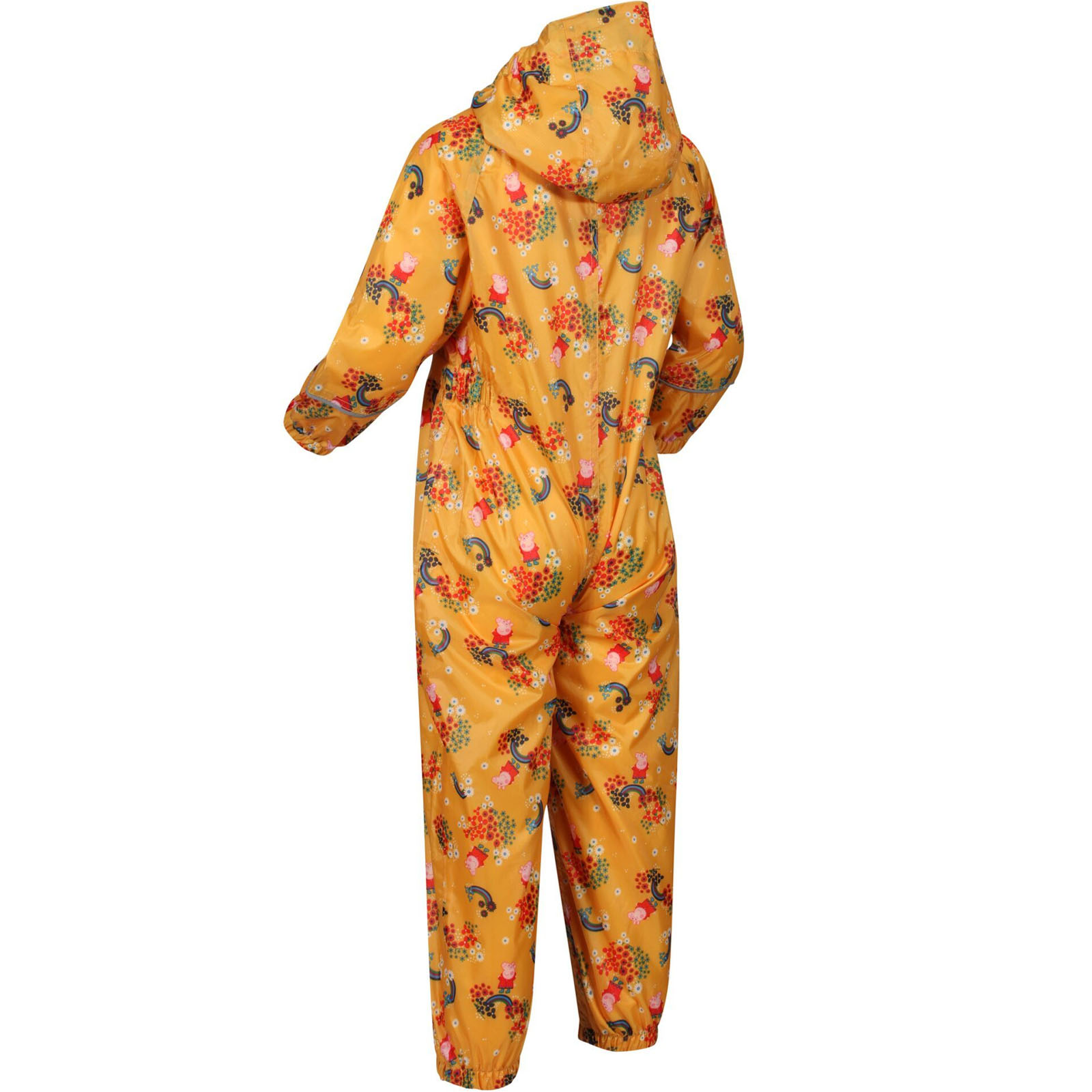 Regatta Unisex Kids Peppa Pig Pobble Print Waterproof Hooded Zip Up Puddle Suit - Picture 8 of 20