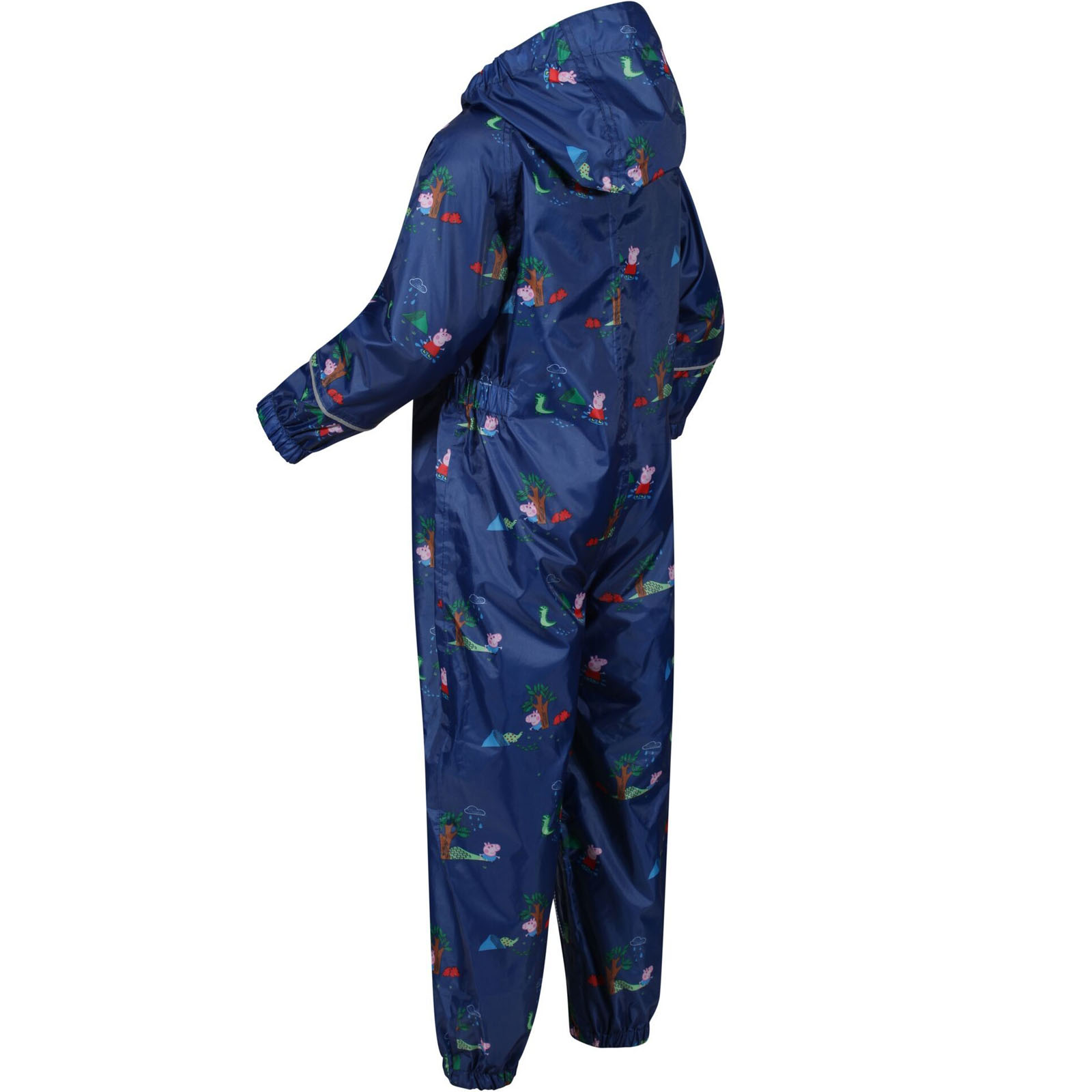 Regatta Unisex Kids Peppa Pig Pobble Print Waterproof Hooded Zip Up Puddle Suit - Picture 12 of 20