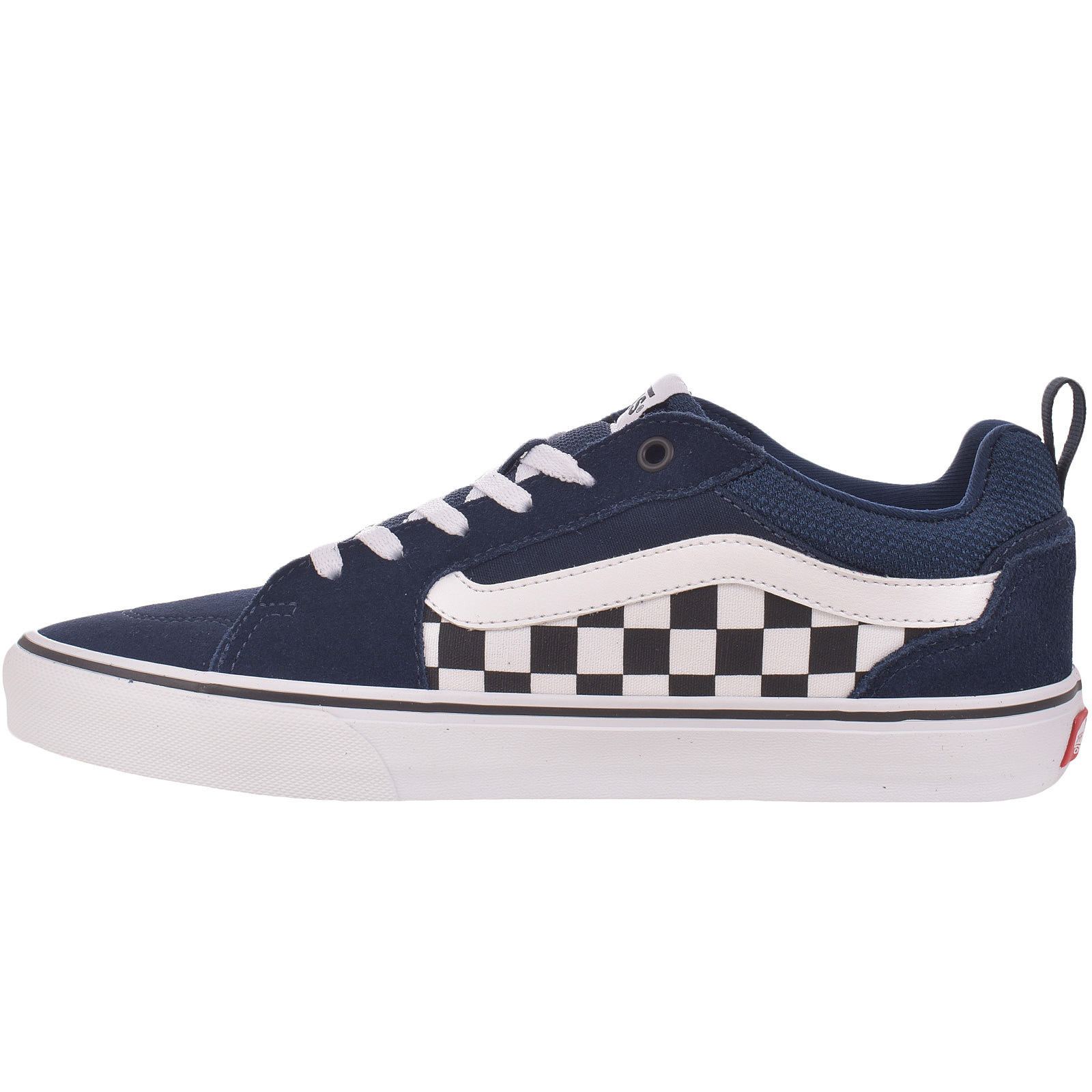 low top blue checkered vans