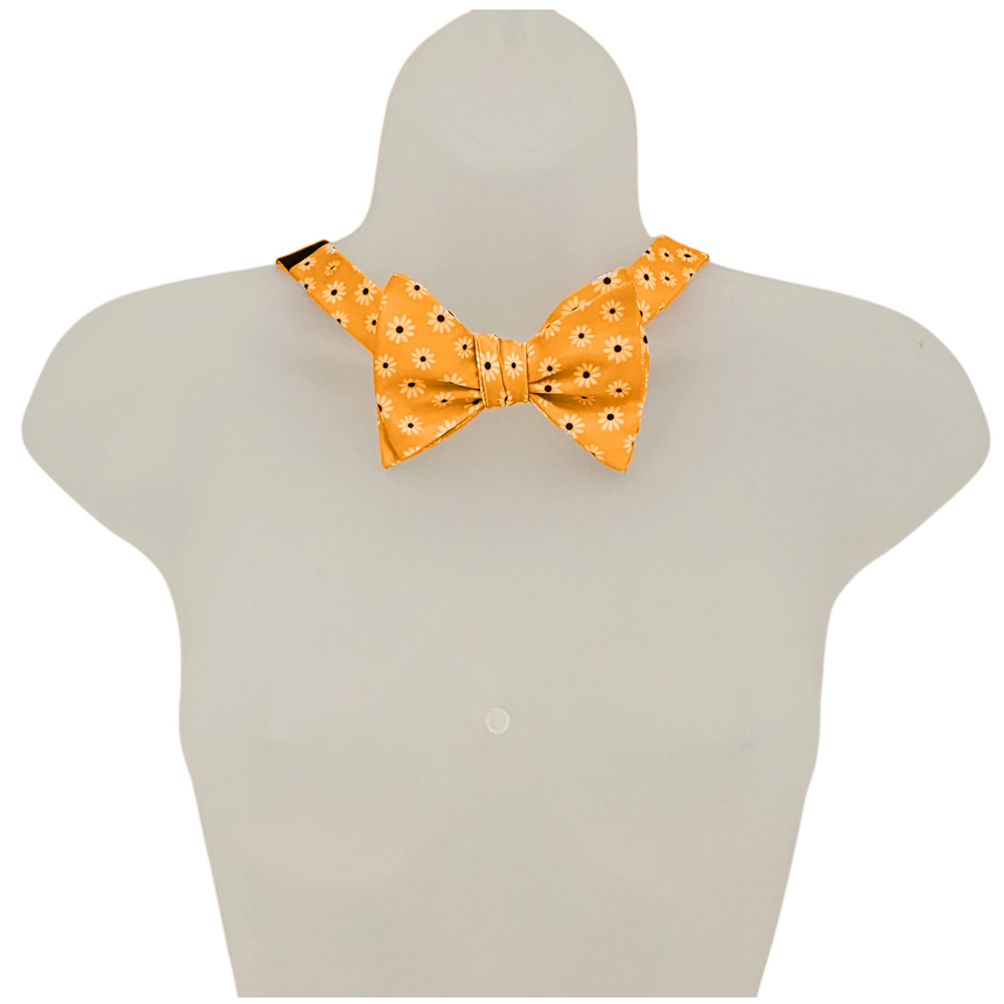 Men's Floral Printed 2.75" x 4.75" Adjustable 16" - 21" Self-Tie Bow Tie - Picture 14 of 40