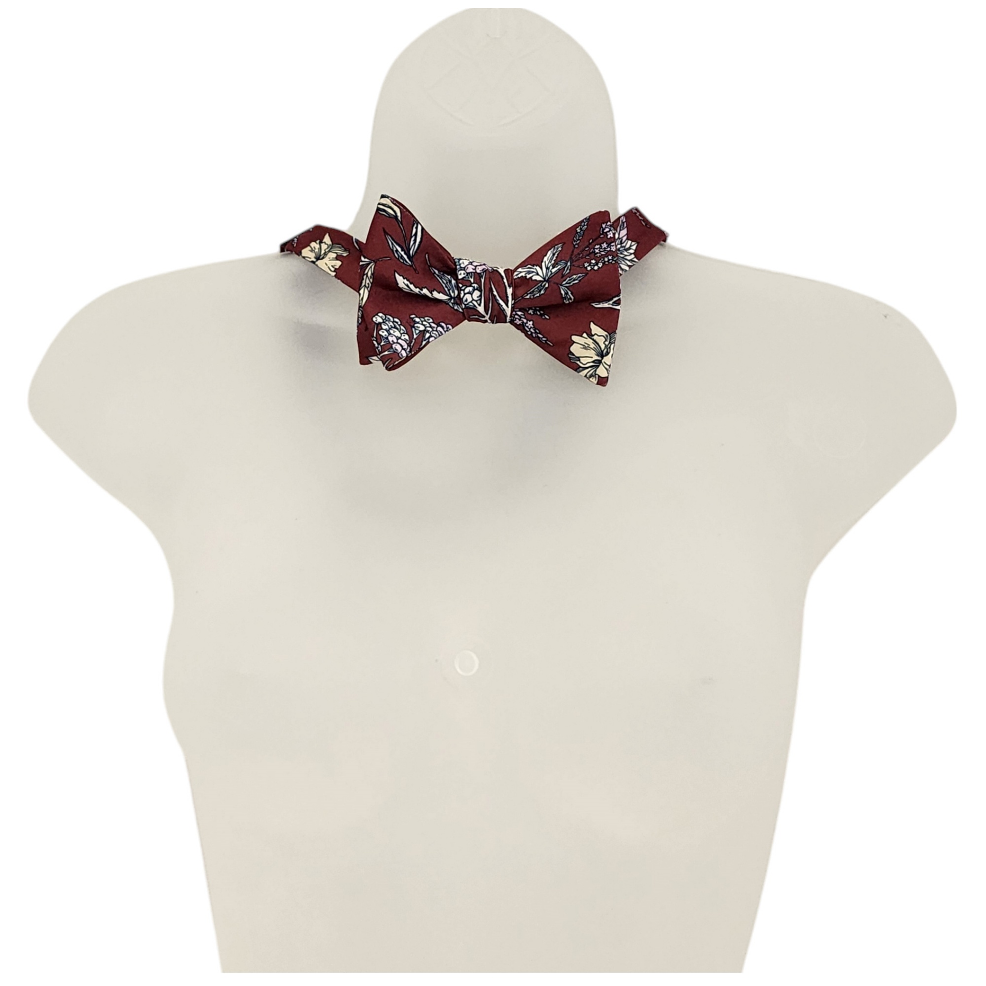 Men's Floral Printed 2.75" x 4.75" Adjustable 16" - 21" Self-Tie Bow Tie - Picture 8 of 40