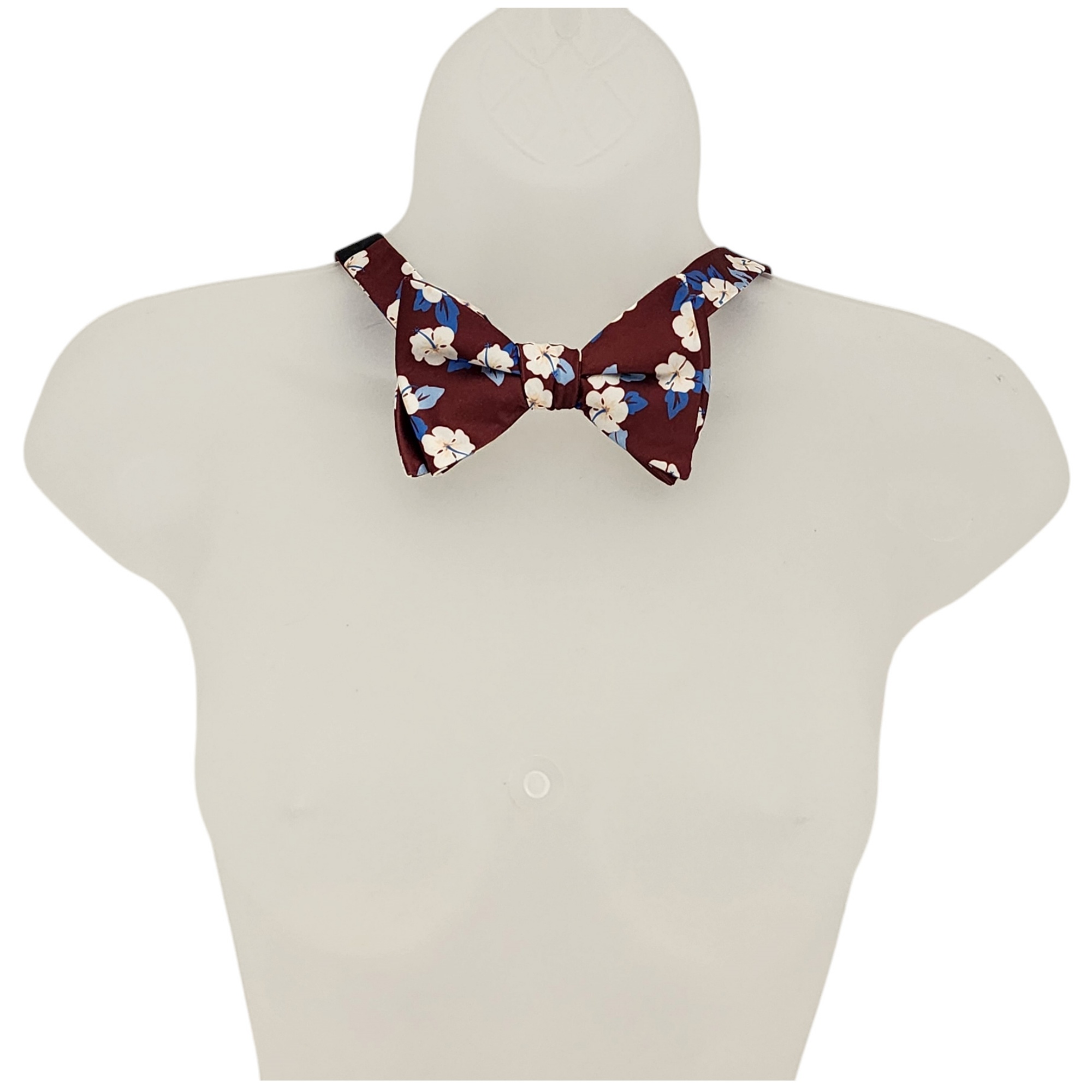 Men's Floral Printed 2.75" x 4.75" Adjustable 16" - 21" Self-Tie Bow Tie - Picture 10 of 40