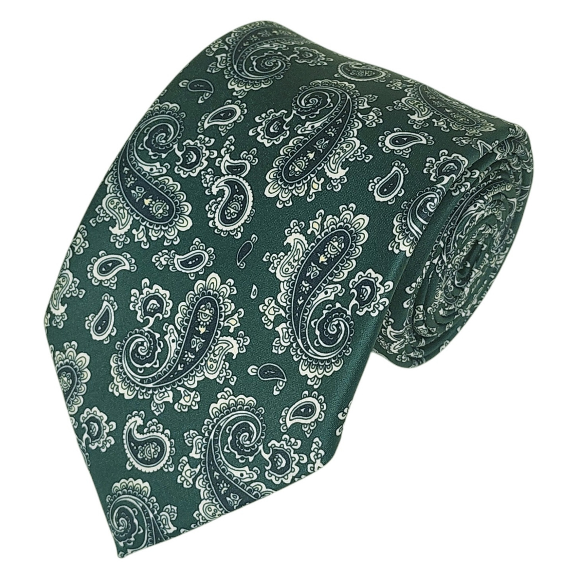Men's Paisley Printed Design 100% Micro Fiber 3.25" W x 58" L Necktie - Picture 12 of 21