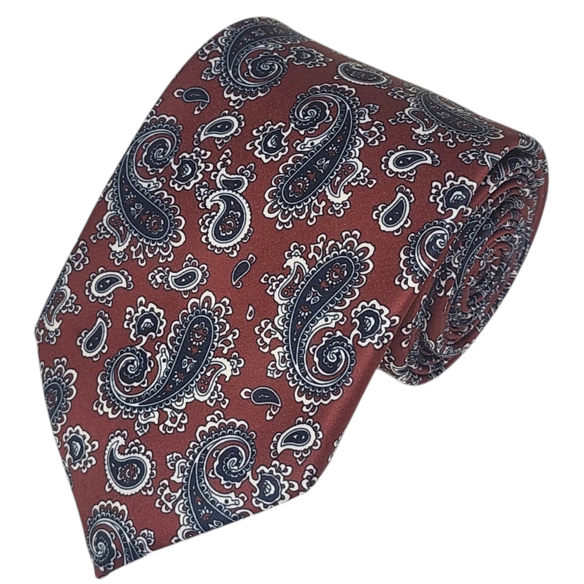 Men's Paisley Printed Design 100% Micro Fiber 3.25" W x 58" L Necktie - Picture 6 of 21