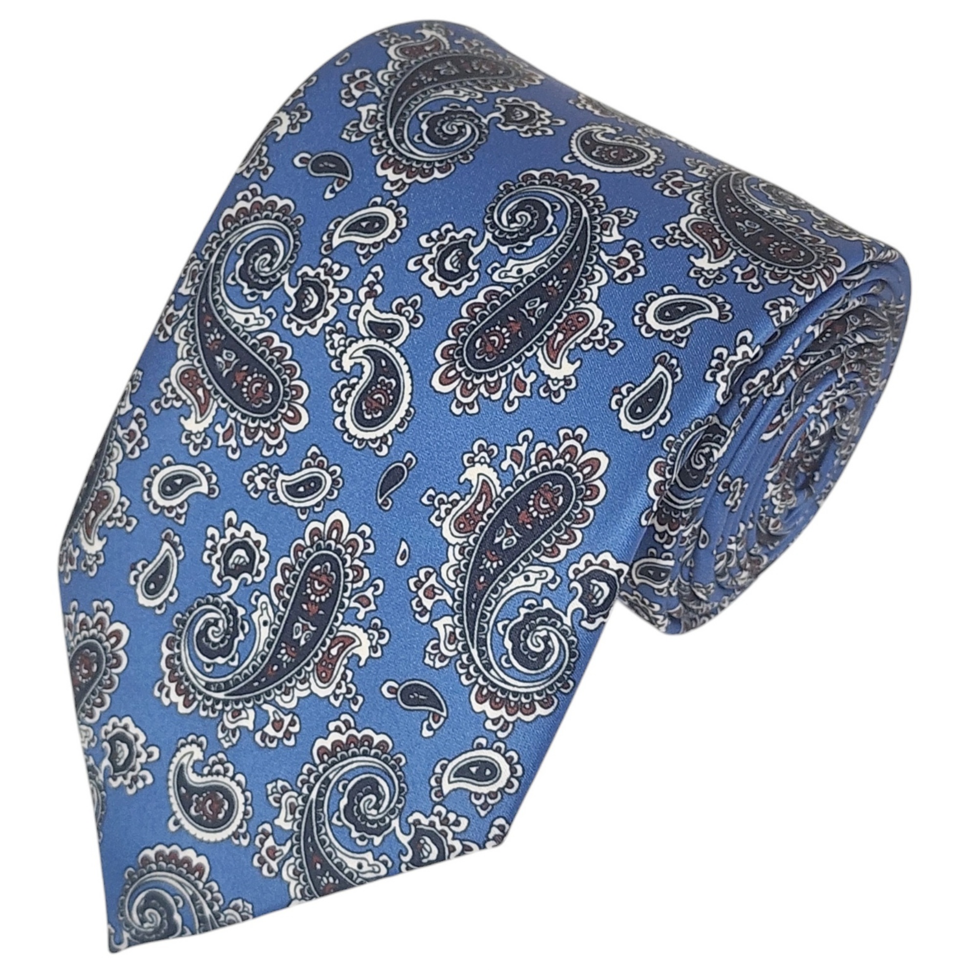 Men's Paisley Printed Design 100% Micro Fiber 3.25" W x 58" L Necktie - Picture 18 of 21