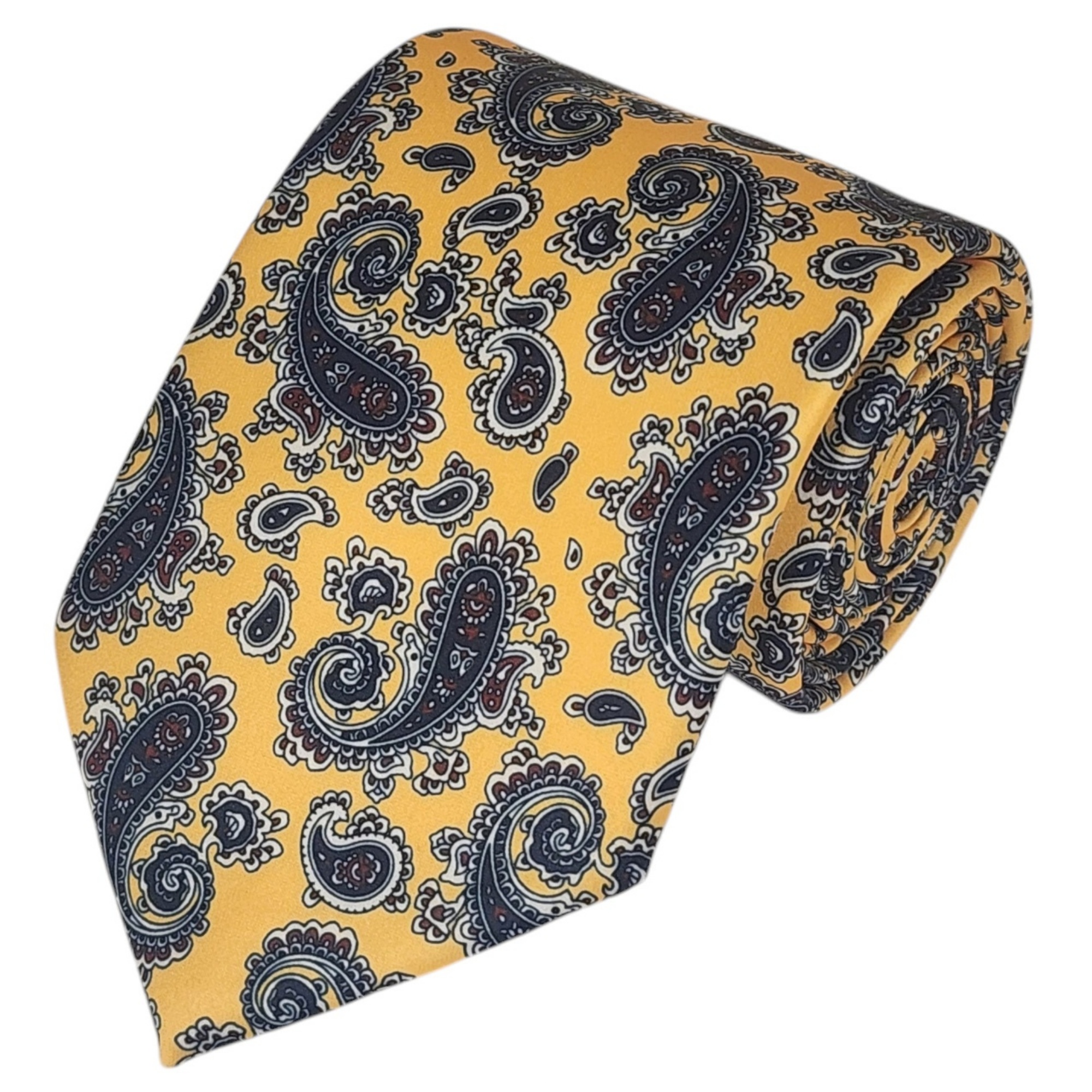 Men's Paisley Printed Design 100% Micro Fiber 3.25" W x 58" L Necktie - Picture 20 of 21