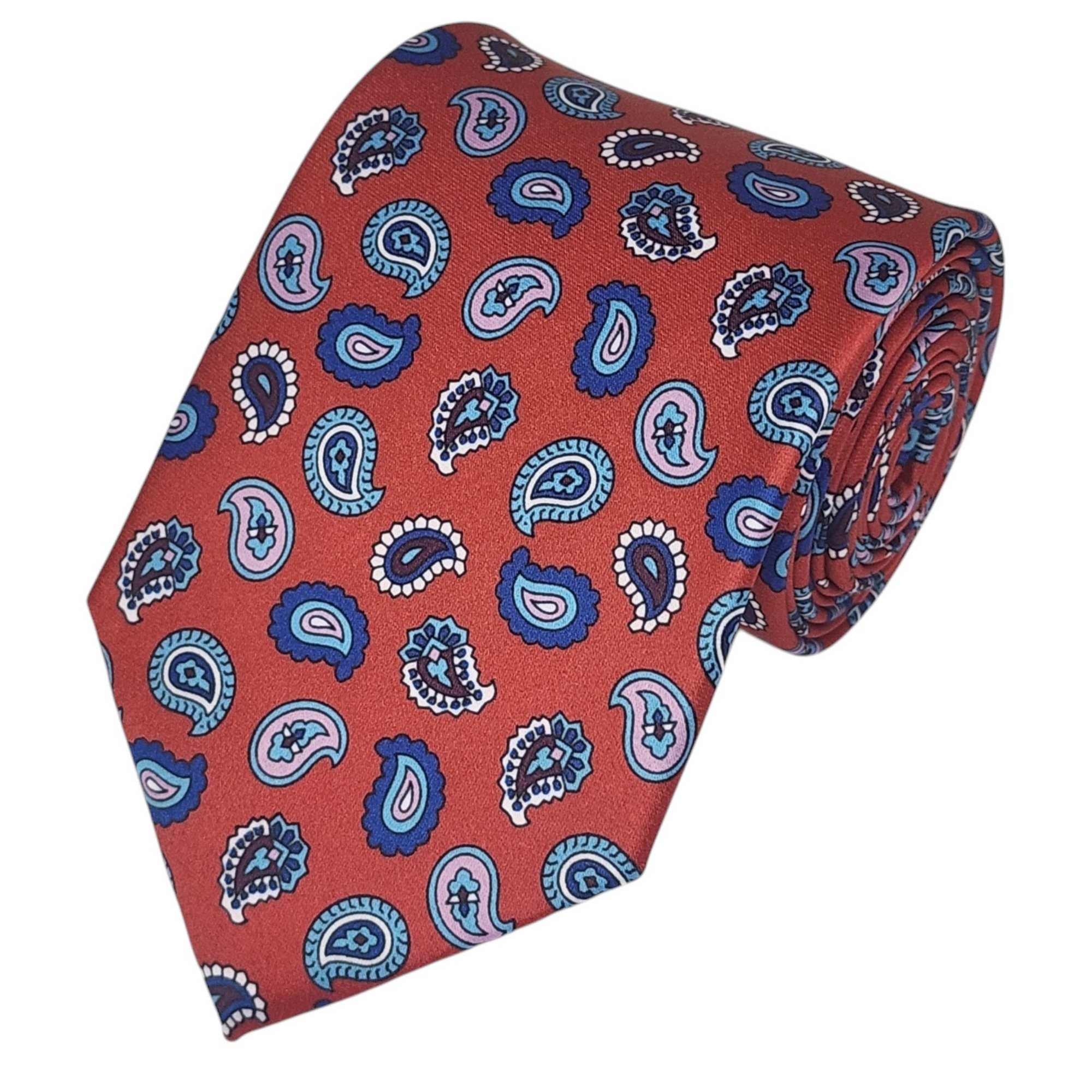 Men's Paisley Printed Design 100% Micro Fiber 3.25" W x 58" L Necktie - Picture 14 of 21