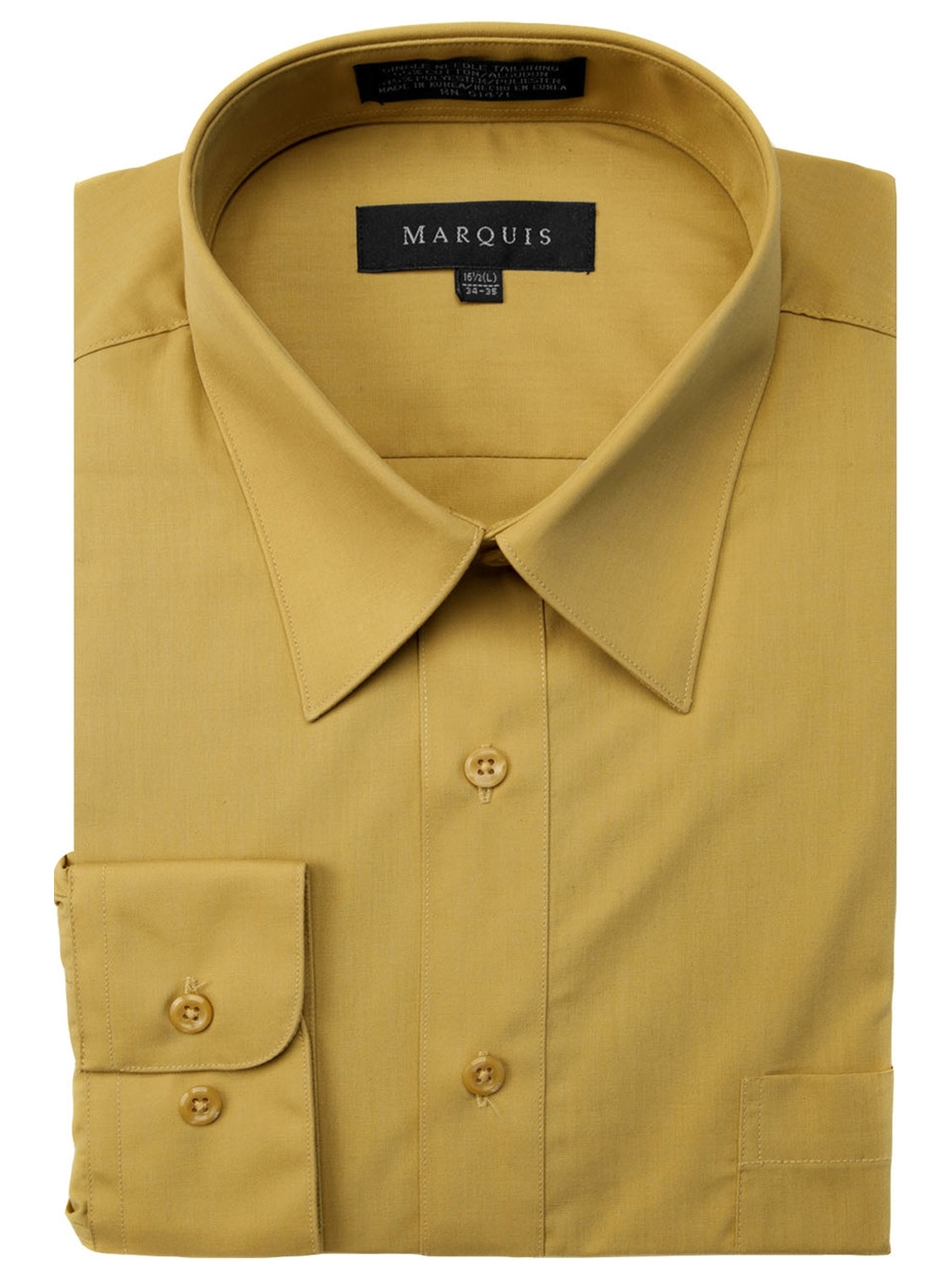 Marquis Mens Long Sleeve Regular Fit Dress Shirt