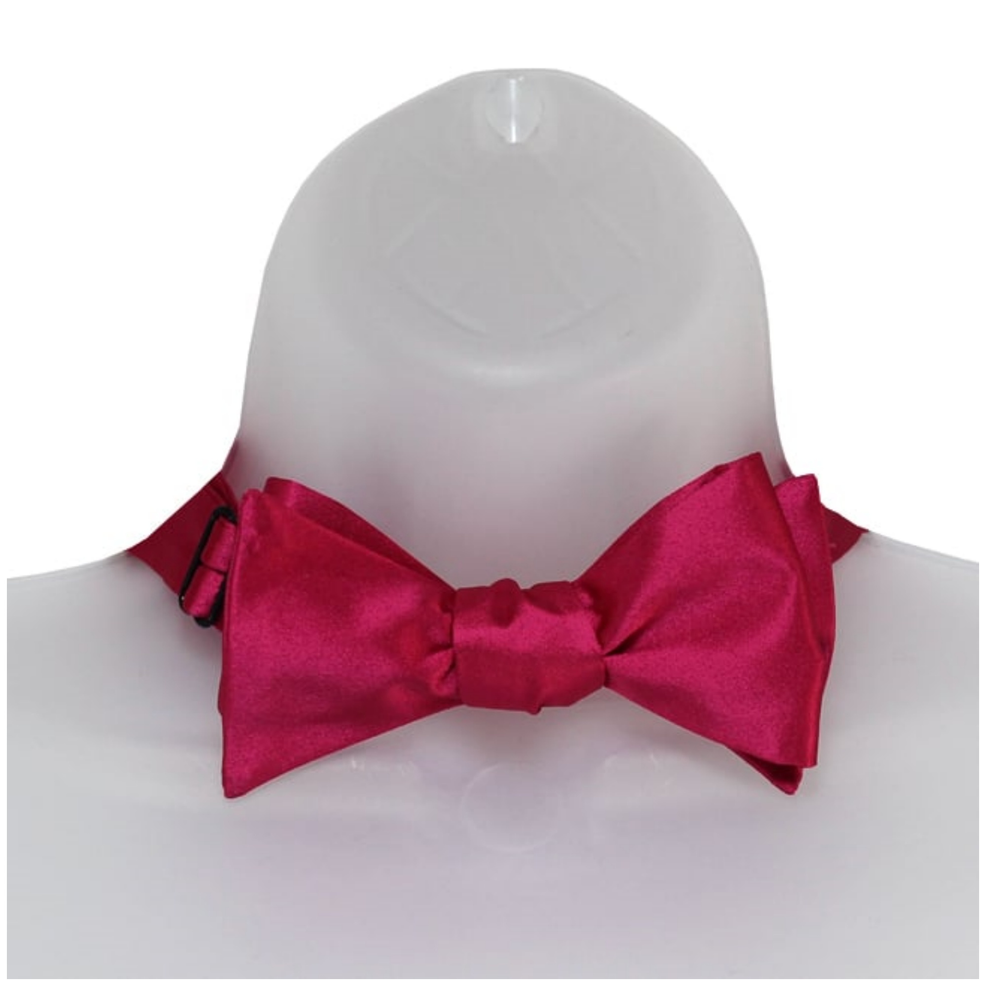 Men's Solid Color 2.75" x 4.75" Adjustable 16" - 22" Self-Tie Bow Tie for - Picture 25 of 69