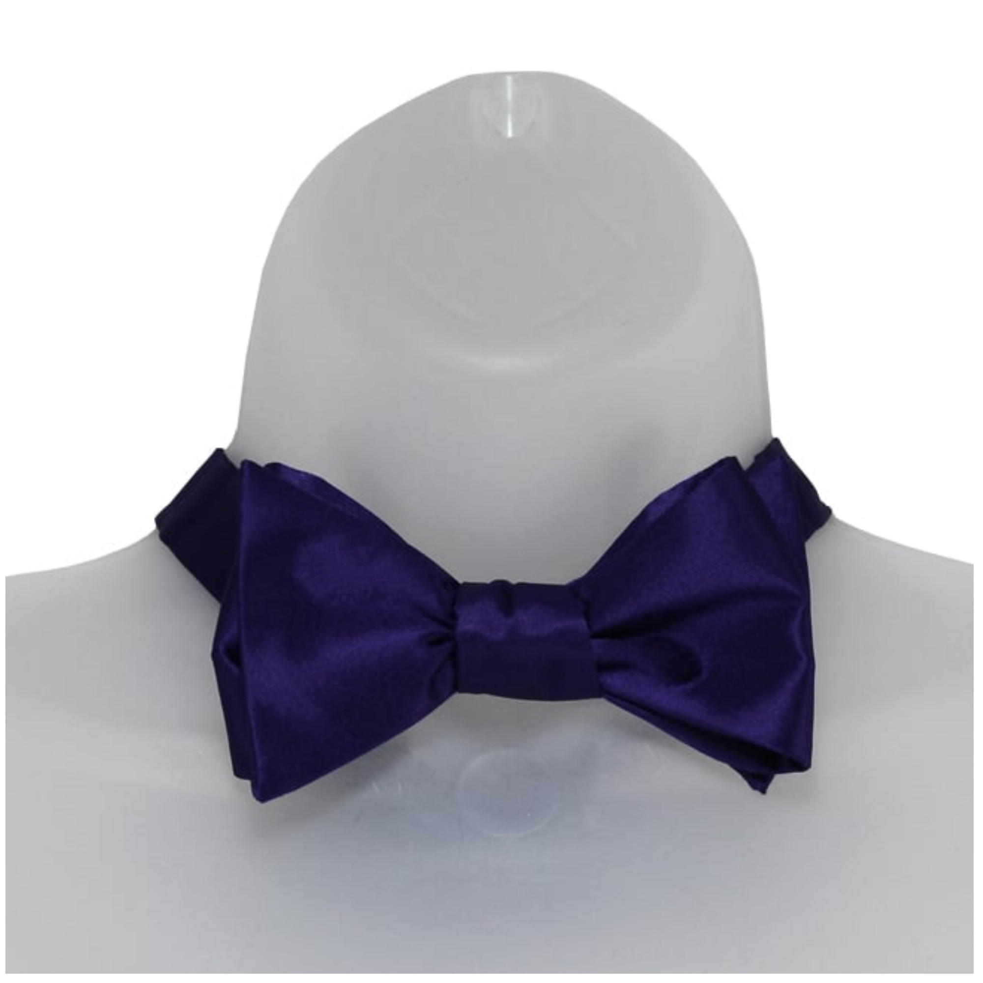 Men's Solid Color 2.75" x 4.75" Adjustable 16" - 22" Self-Tie Bow Tie for - Picture 19 of 69