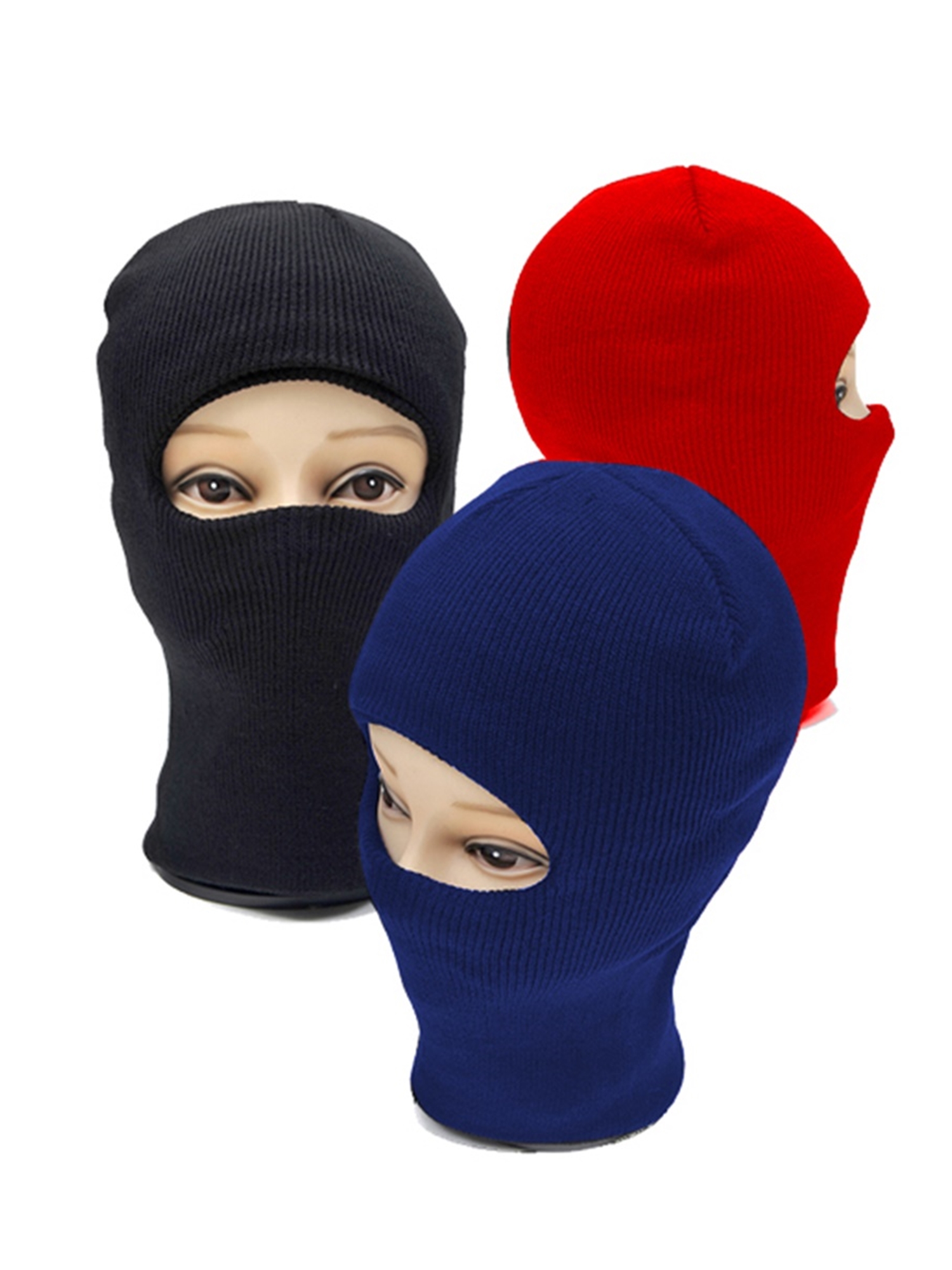 Unisex Black OpenFace Knit SkiMask LH1001 eBay