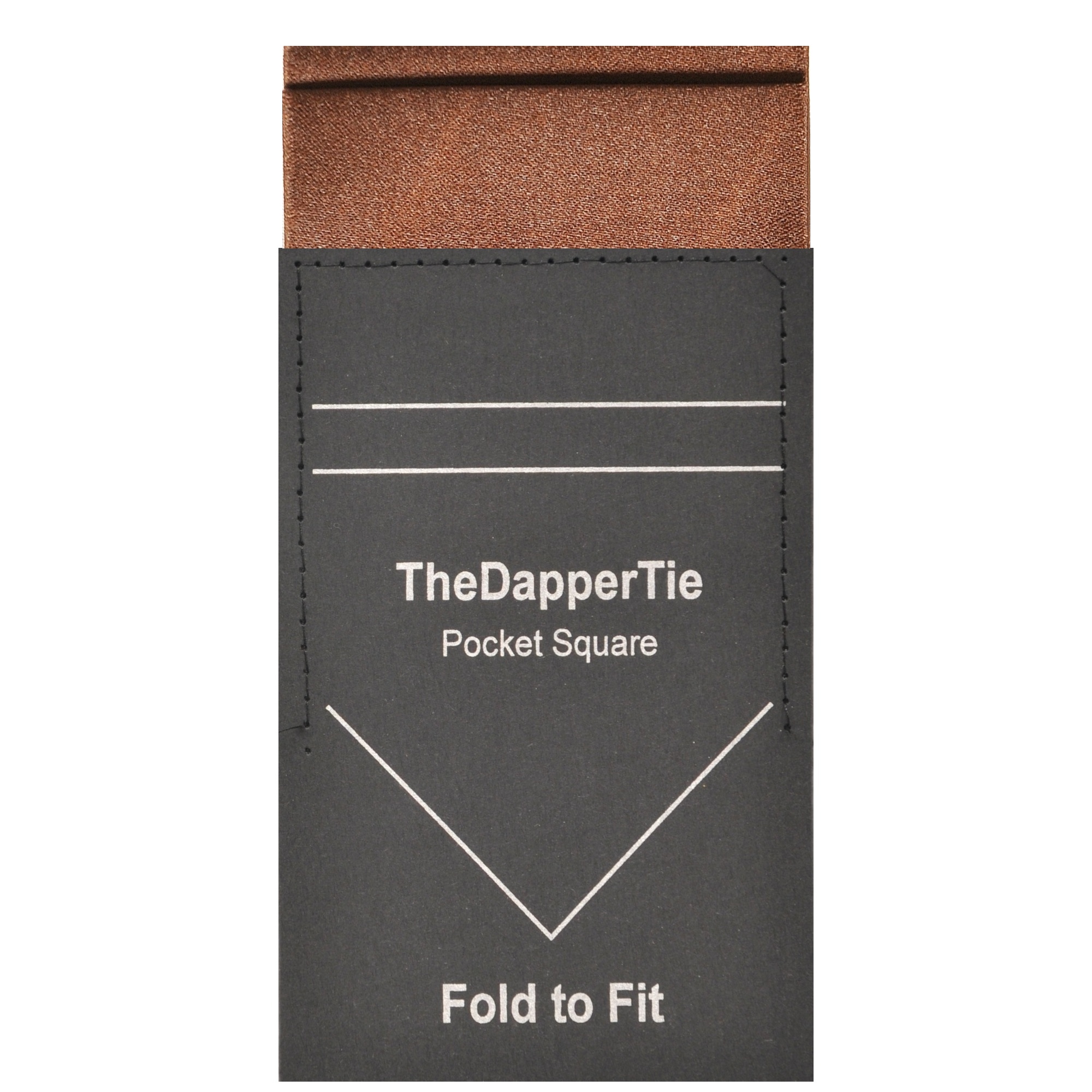 TheDapperTie - Men's Solid Flat Double Toned Pre Folded Pocket Square on Card - Photo 8/18