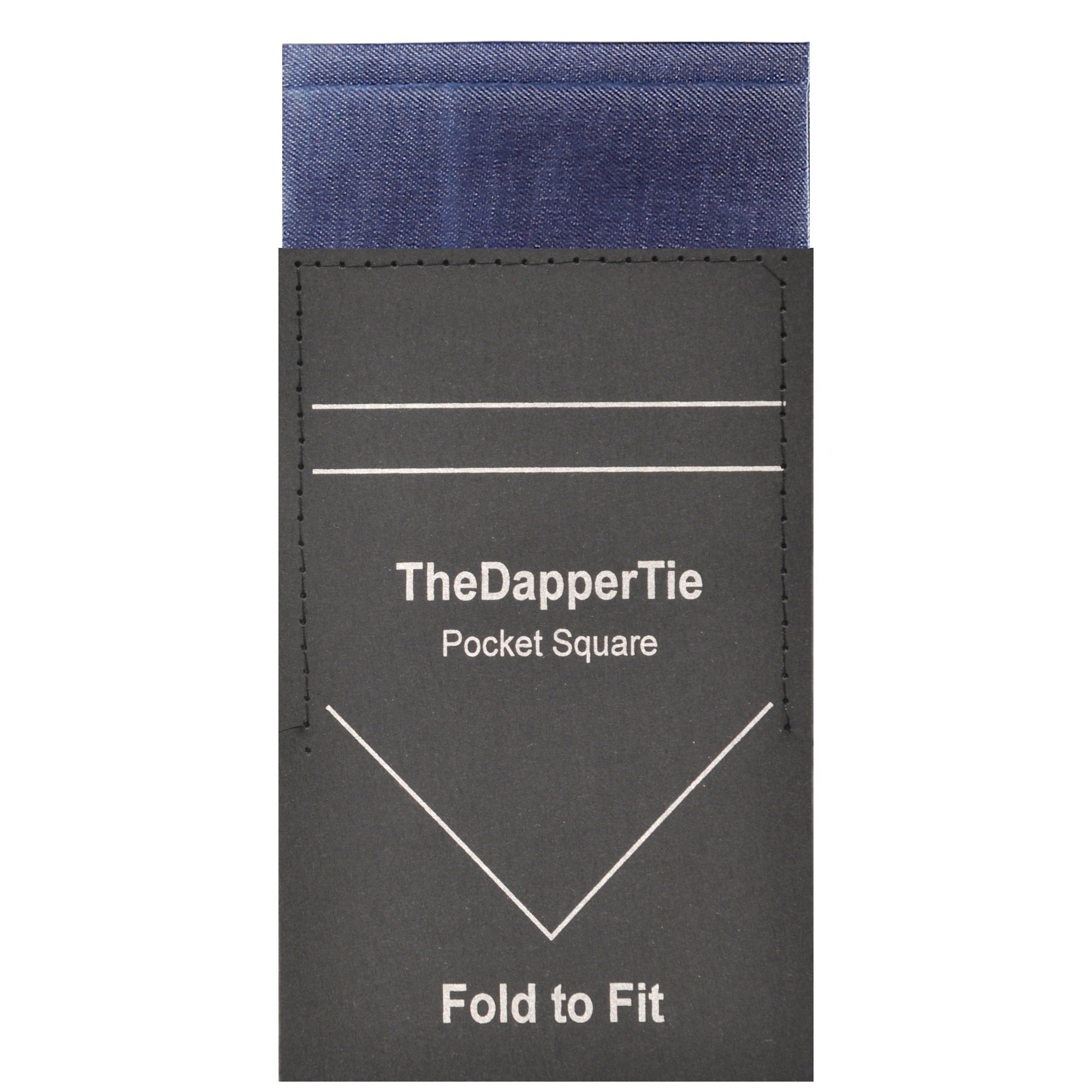 TheDapperTie - Men's Solid Flat Double Toned Pre Folded Pocket Square on Card - Picture 11 of 30