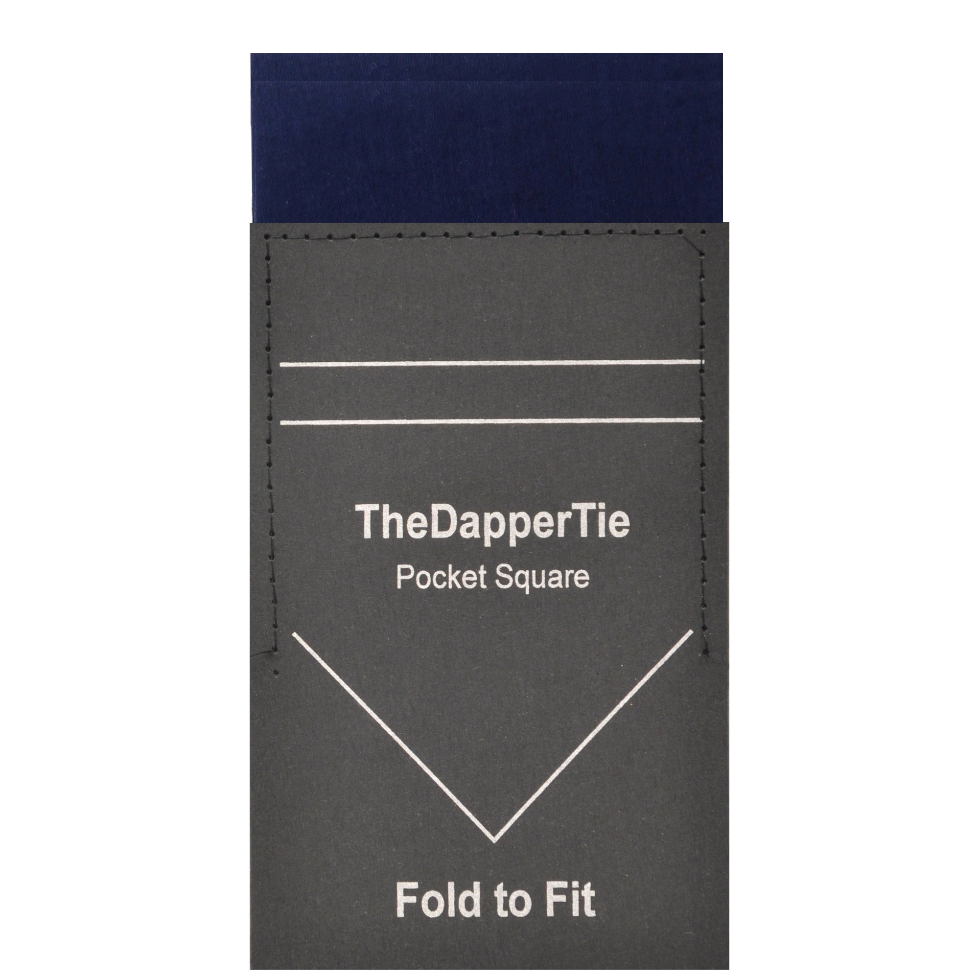 TheDapperTie - Men's Solid Flat Double Toned Pre Folded Pocket Square on Card - Photo 11/18