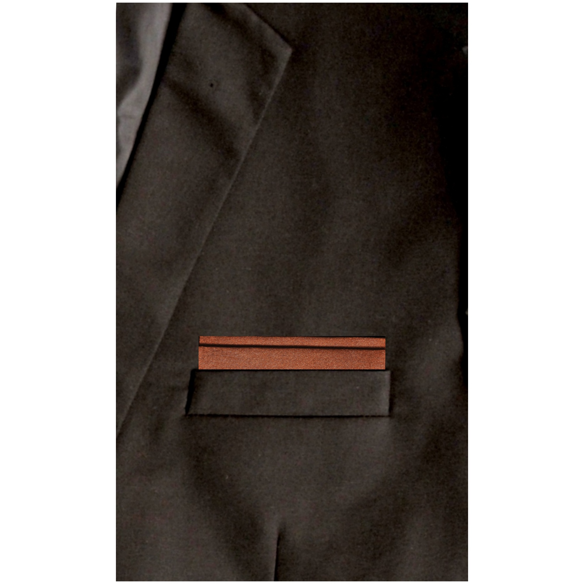 TheDapperTie - Men's Solid Flat Double Toned Pre Folded Pocket Square on Card - Photo 9/18