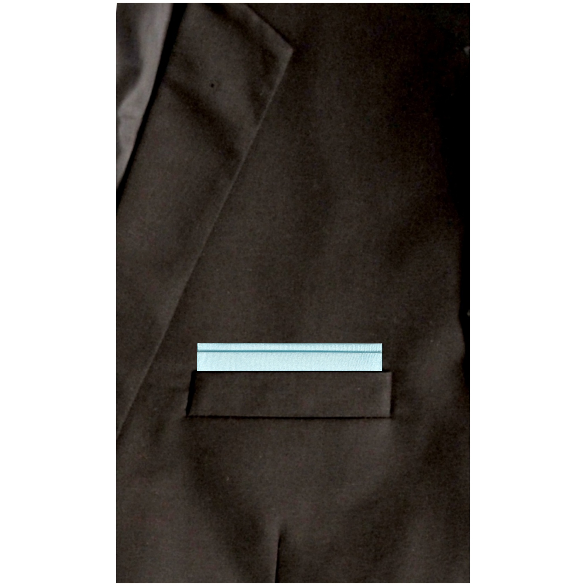 TheDapperTie - Men's Solid Flat Double Toned Pre Folded Pocket Square on Card - Picture 21 of 30