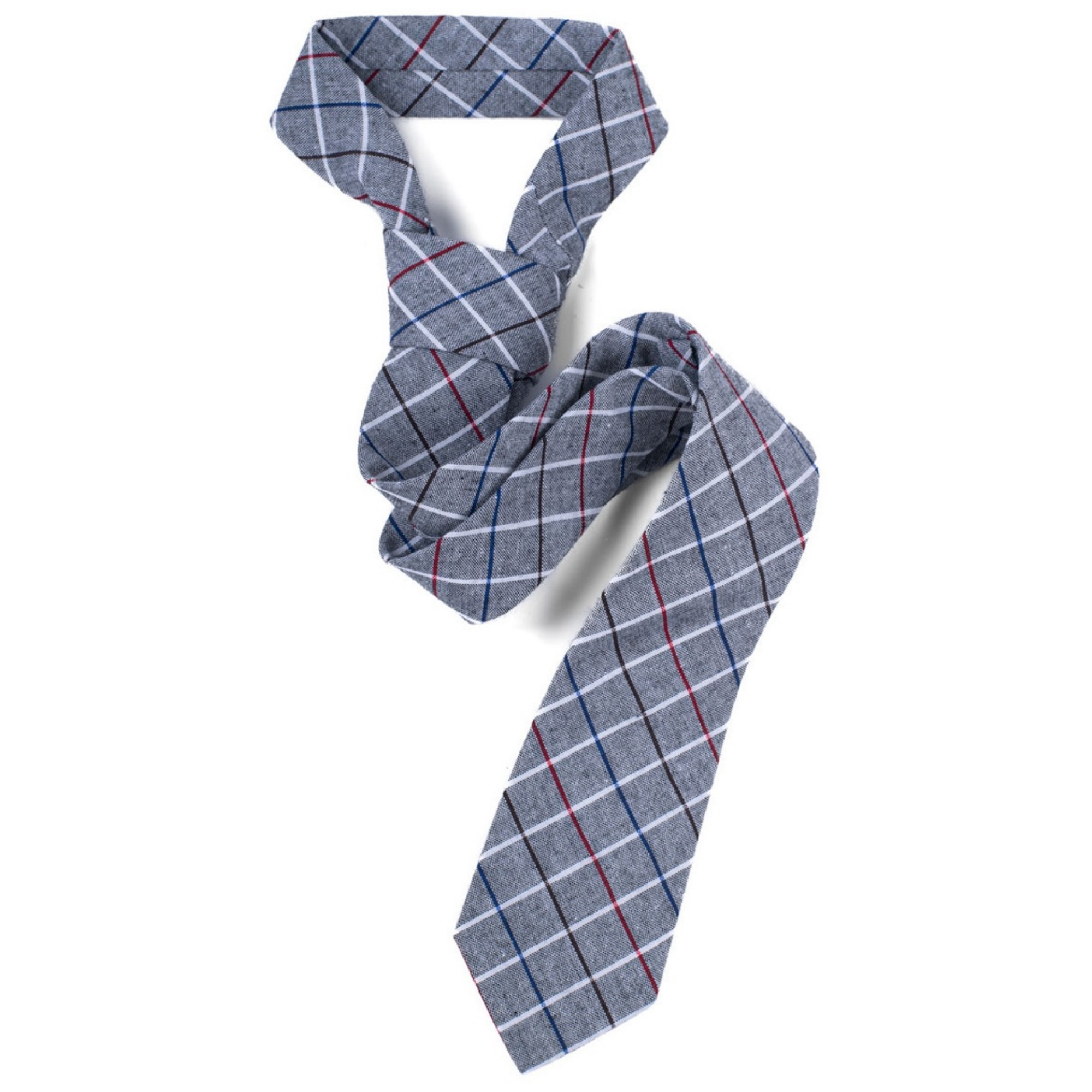 Corbatas para hombre a cuadros de 2,75 pulgadas de ancho y 57 pulgadas de largo 100 % algodón - Imagen 32 de 55