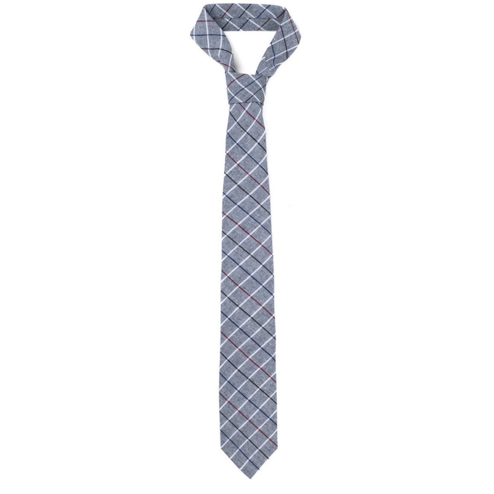 Corbatas para hombre a cuadros de 2,75 pulgadas de ancho y 57 pulgadas de largo 100 % algodón - Imagen 33 de 55