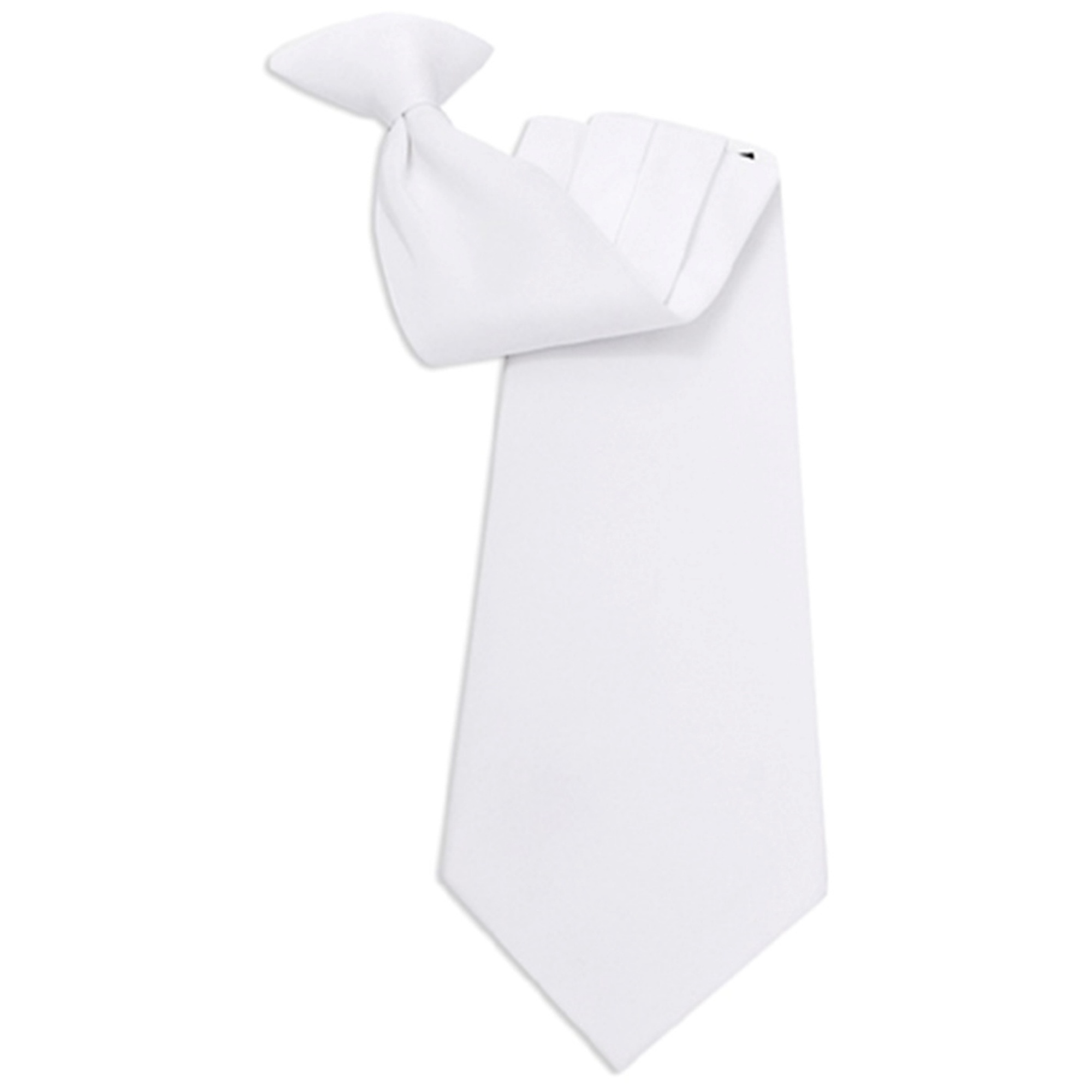 Men's Solid Color 19" Clip On Neck Tie - Picture 7 of 7