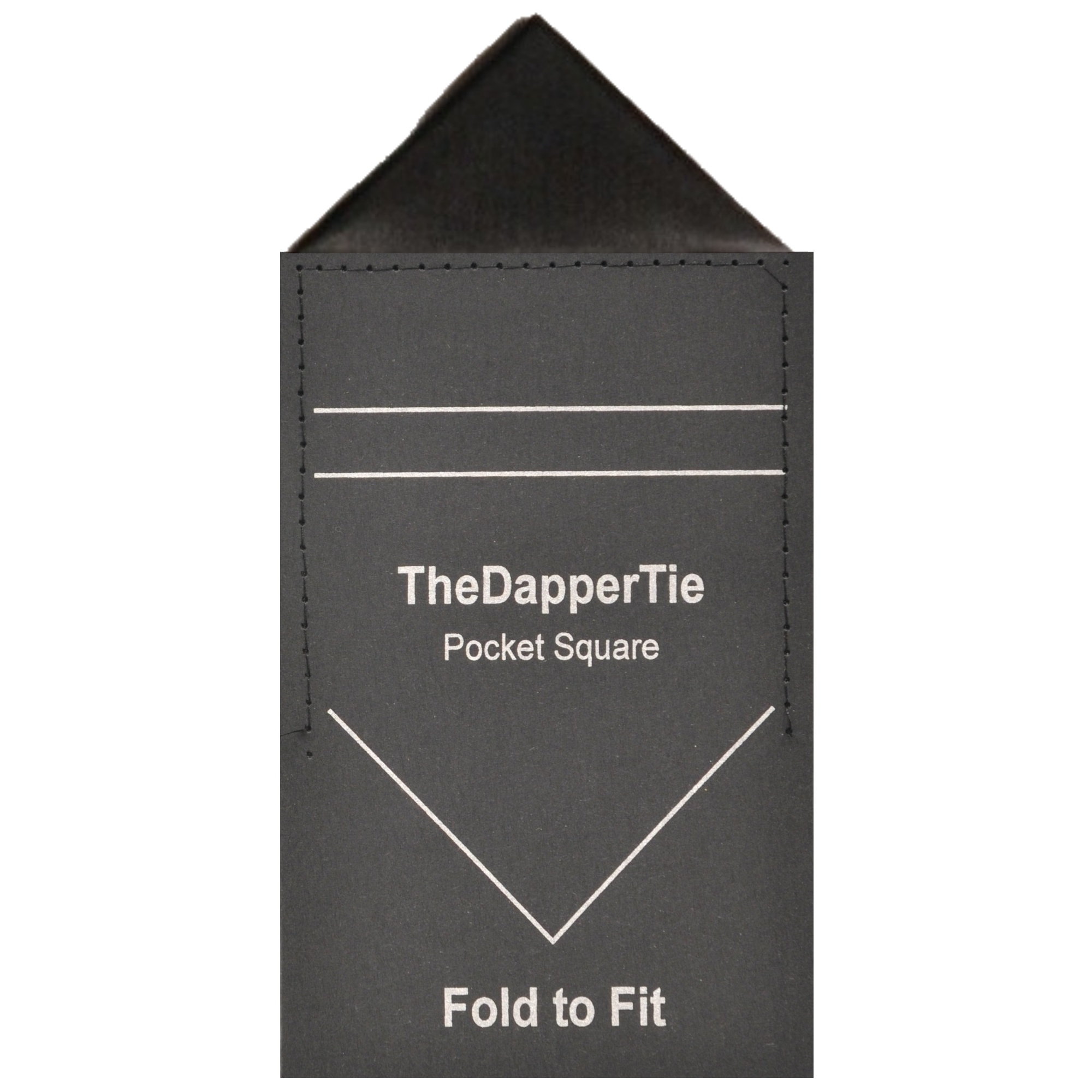 TheDapperTie - Men's Solid Triangle Pre Folded Pocket Square on Card - Picture 5 of 30