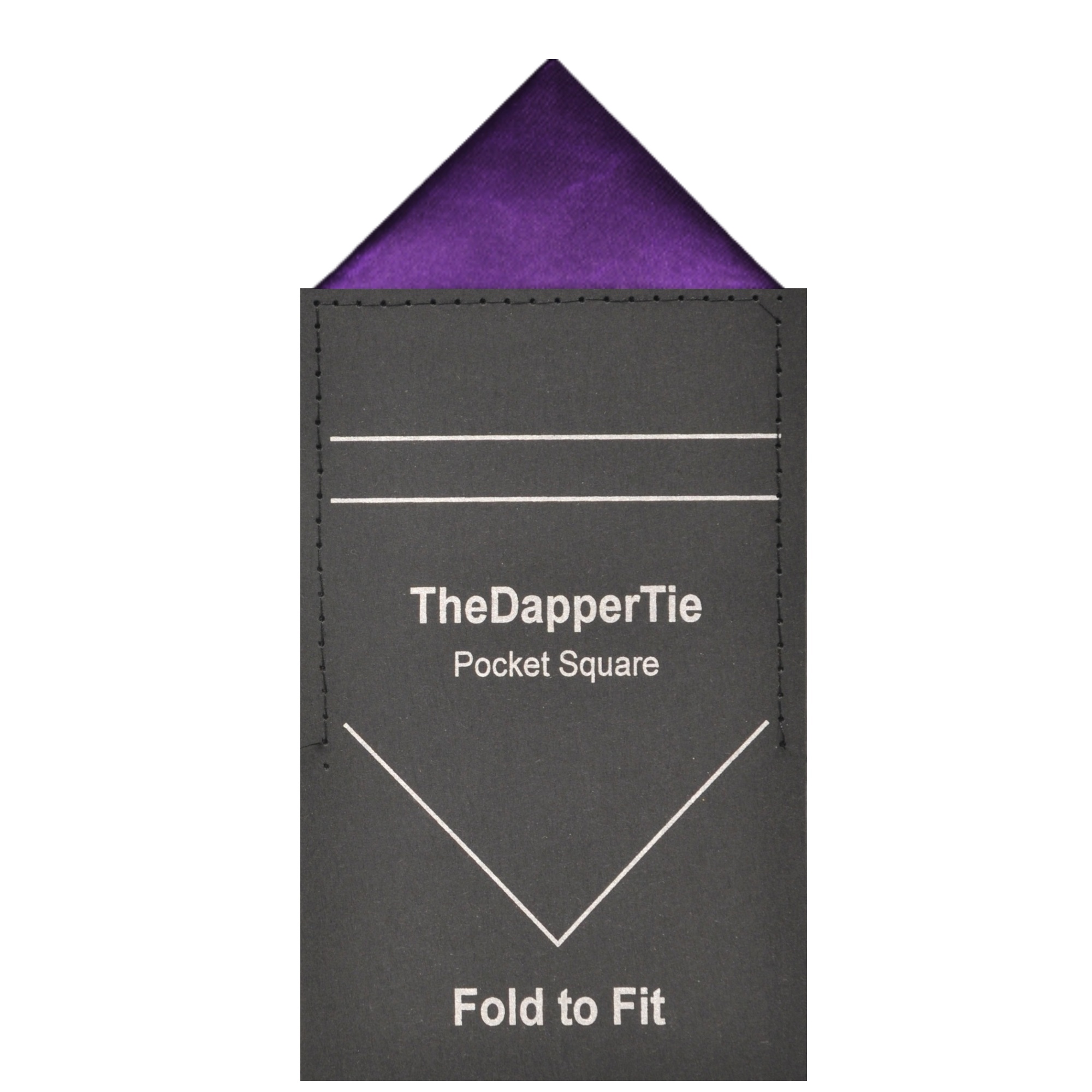 TheDapperTie - Men's Solid Triangle Pre Folded Pocket Square on Card - Picture 11 of 30