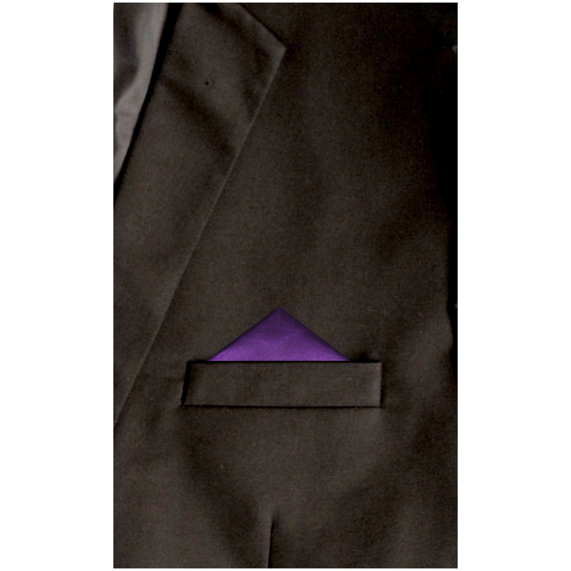 TheDapperTie - Men's Solid Triangle Pre Folded Pocket Square on Card - Picture 12 of 30