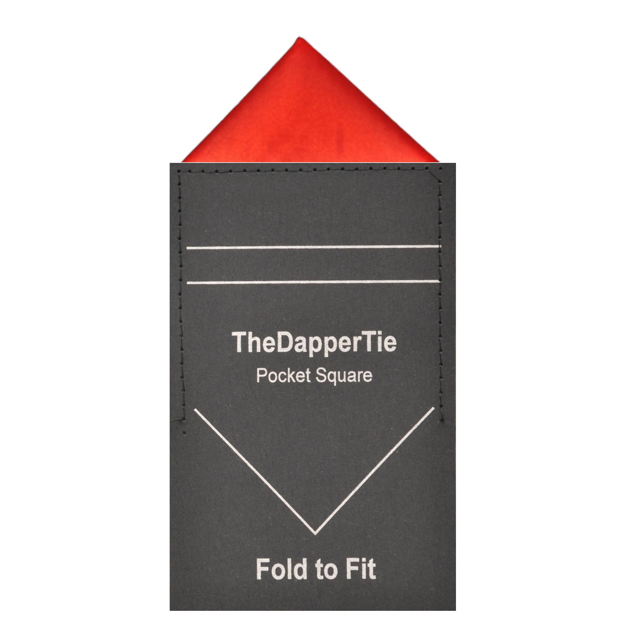TheDapperTie - Men's Solid Triangle Pre Folded Pocket Square on Card - Picture 15 of 30