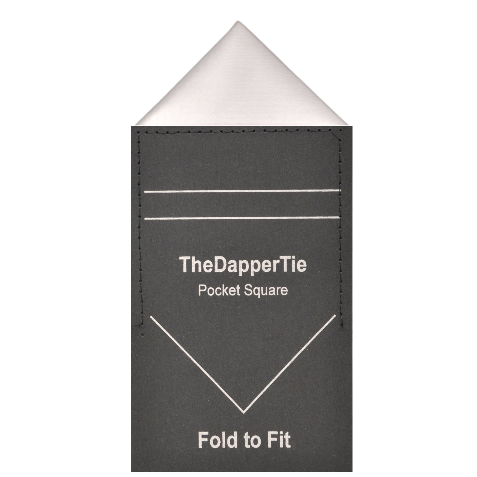TheDapperTie - Men's Solid Triangle Pre Folded Pocket Square on Card - Picture 23 of 30