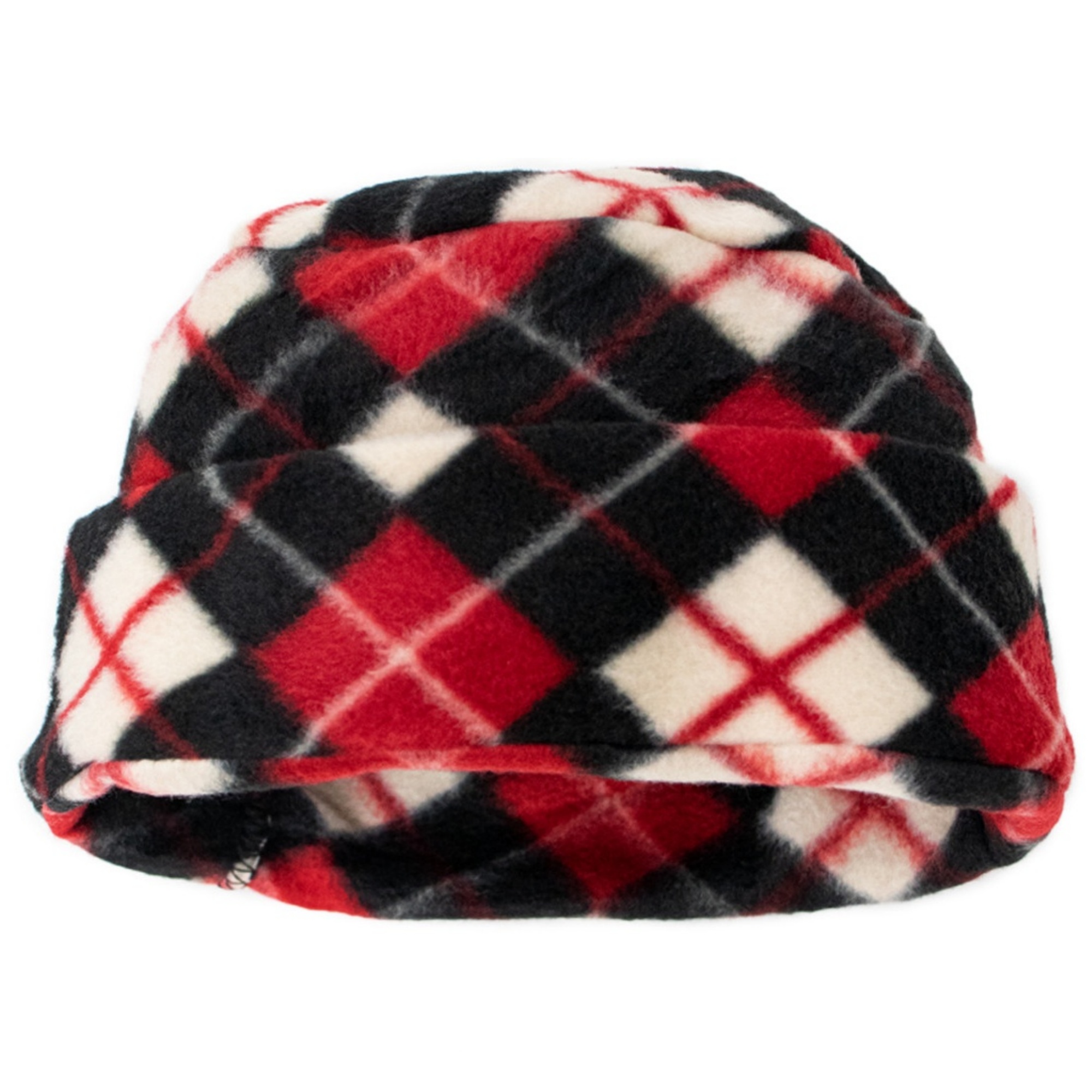 Set invernale donna a quadri 3 pezzi in pile guanti sciarpa cappello - Foto 16 di 17