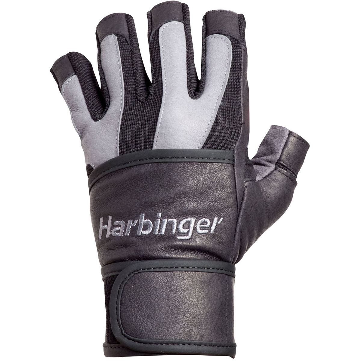 Harbinger 1340 BioFlex Wristwrap Weight Lifting Gloves Small Gray