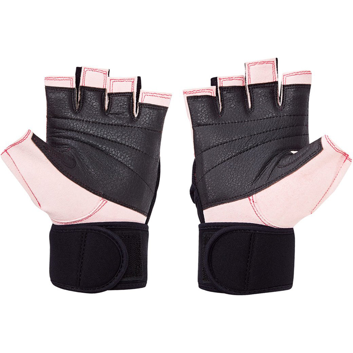 Schiek Sports Platinum 3/4 Finger Wrist Wrap Lifting Gloves Pink