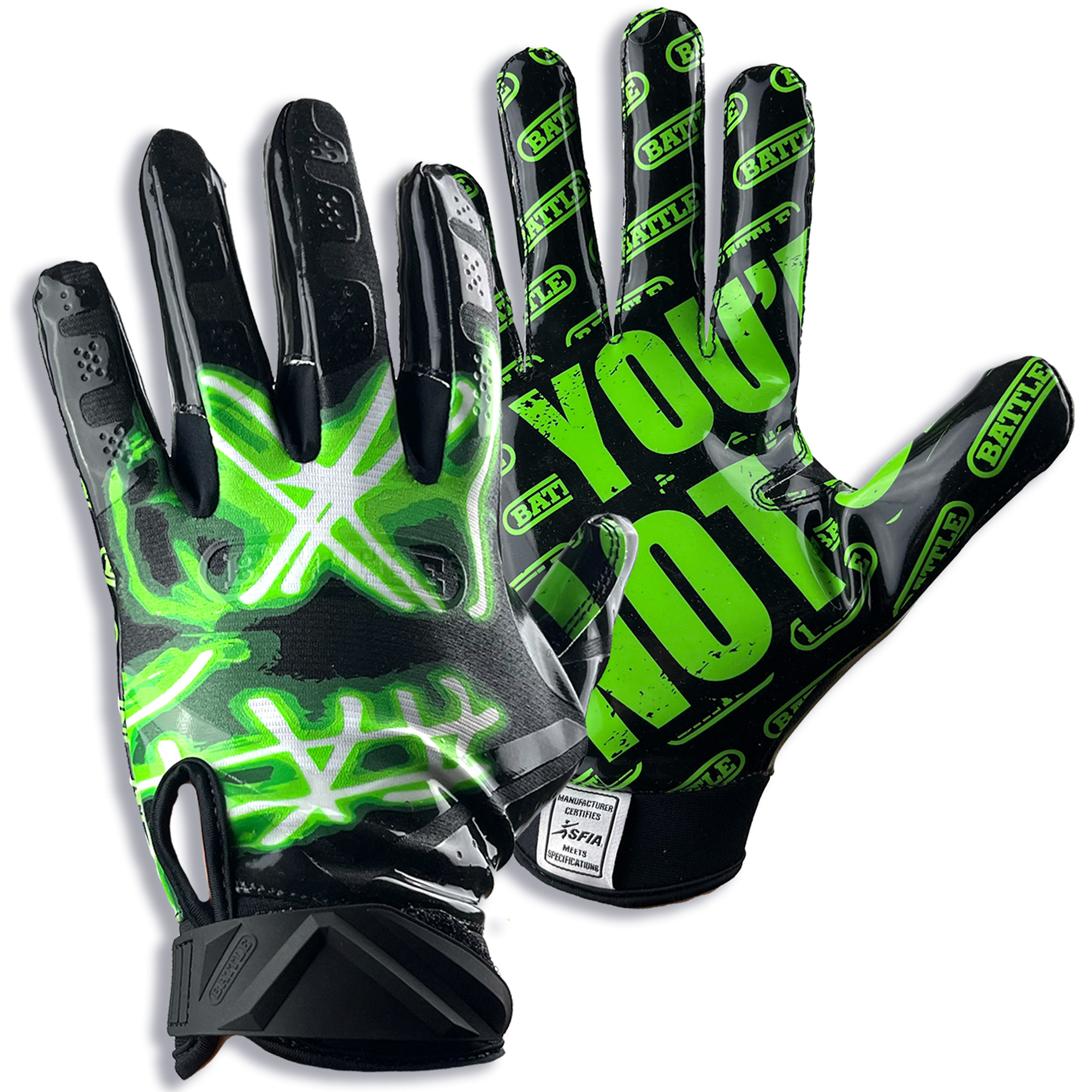 Battle Sports Nightmare You're Not Safe Football Receiver Gloves
