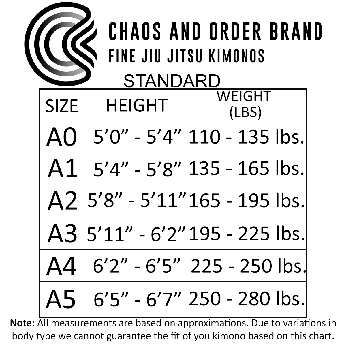 Chaos and Order Base Label BJJ Kimono – White