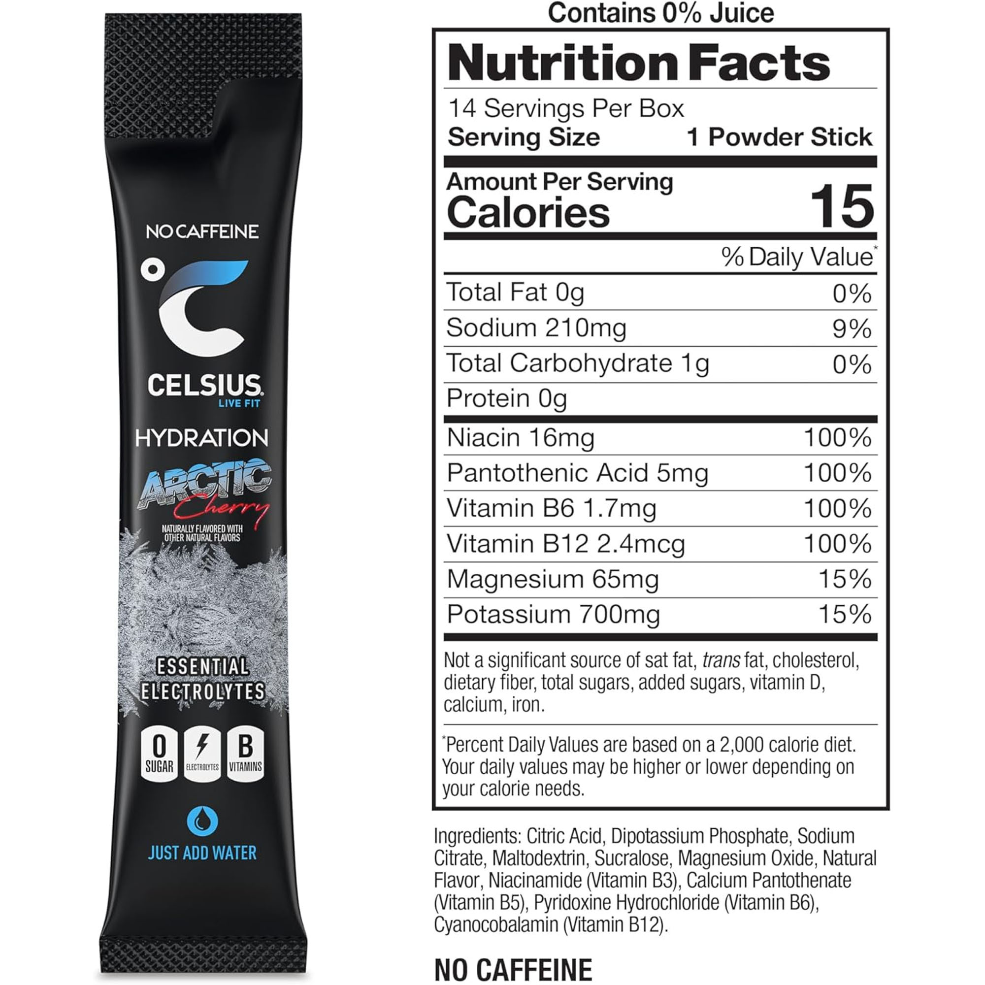 Celsius Hydration Sugar Free Electrolyte Drink Mix - 14 Pack