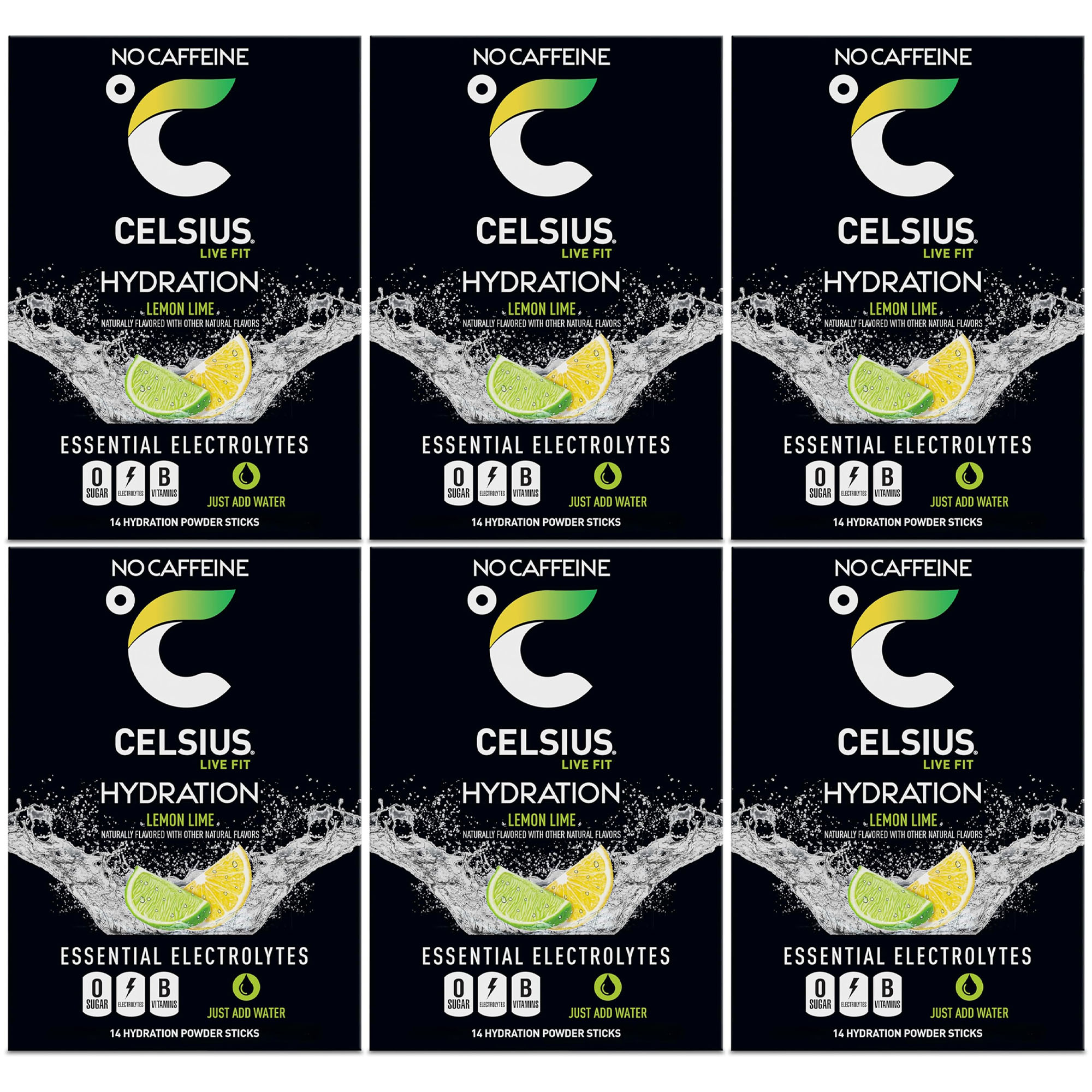 Celsius Hydration Sugar Free Electrolyte Drink Mix 6 Pack
