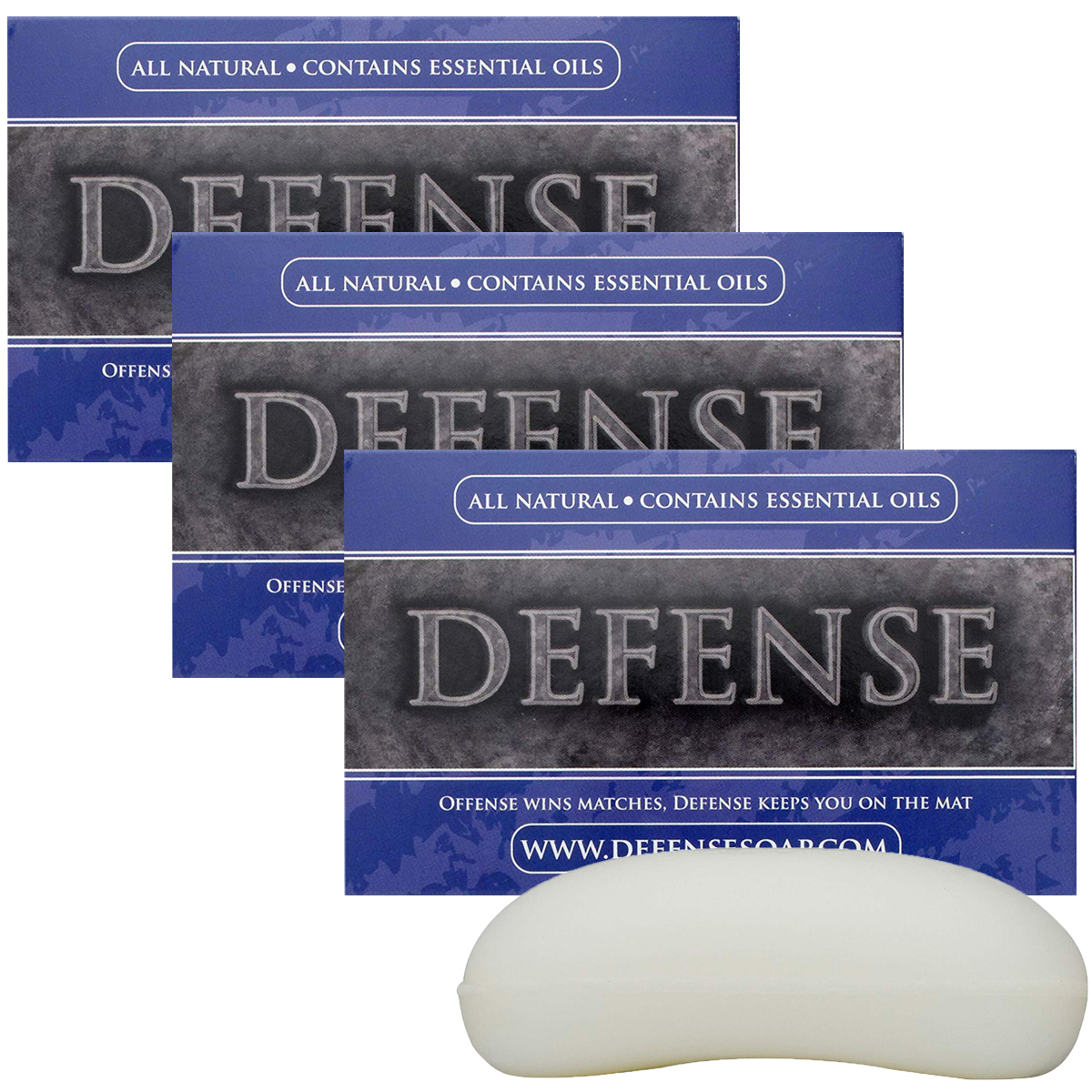 Defense Soap 4 oz. Antimicrobial Therapeutic Body Bar Soap 3 Pack