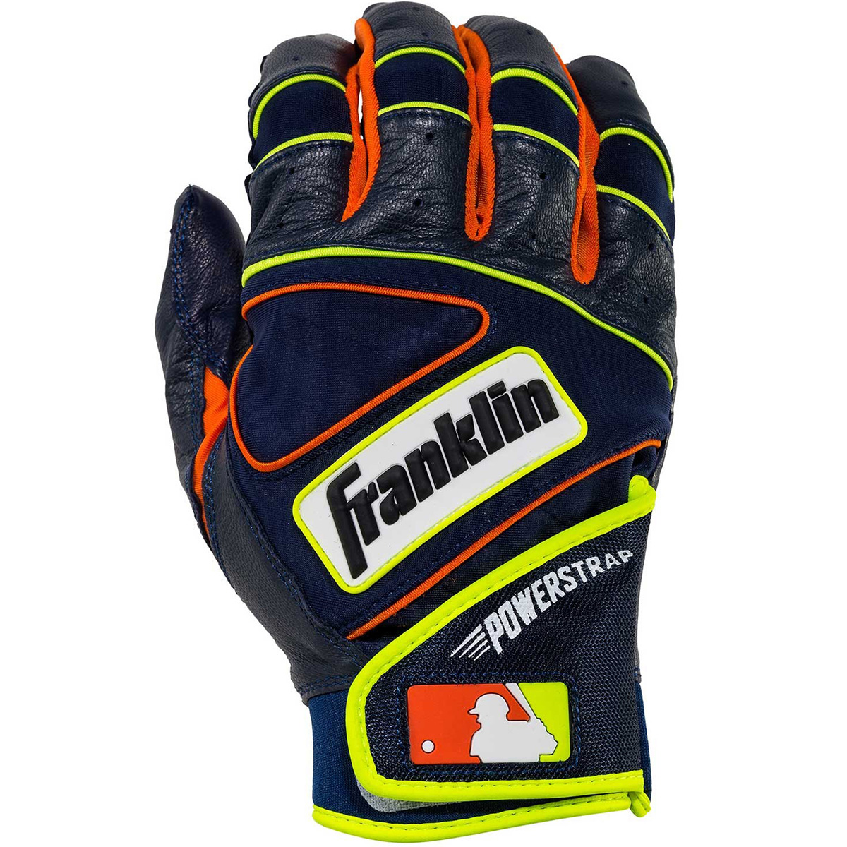 Franklin Adult Powerstrap Batting Gloves Small Navy