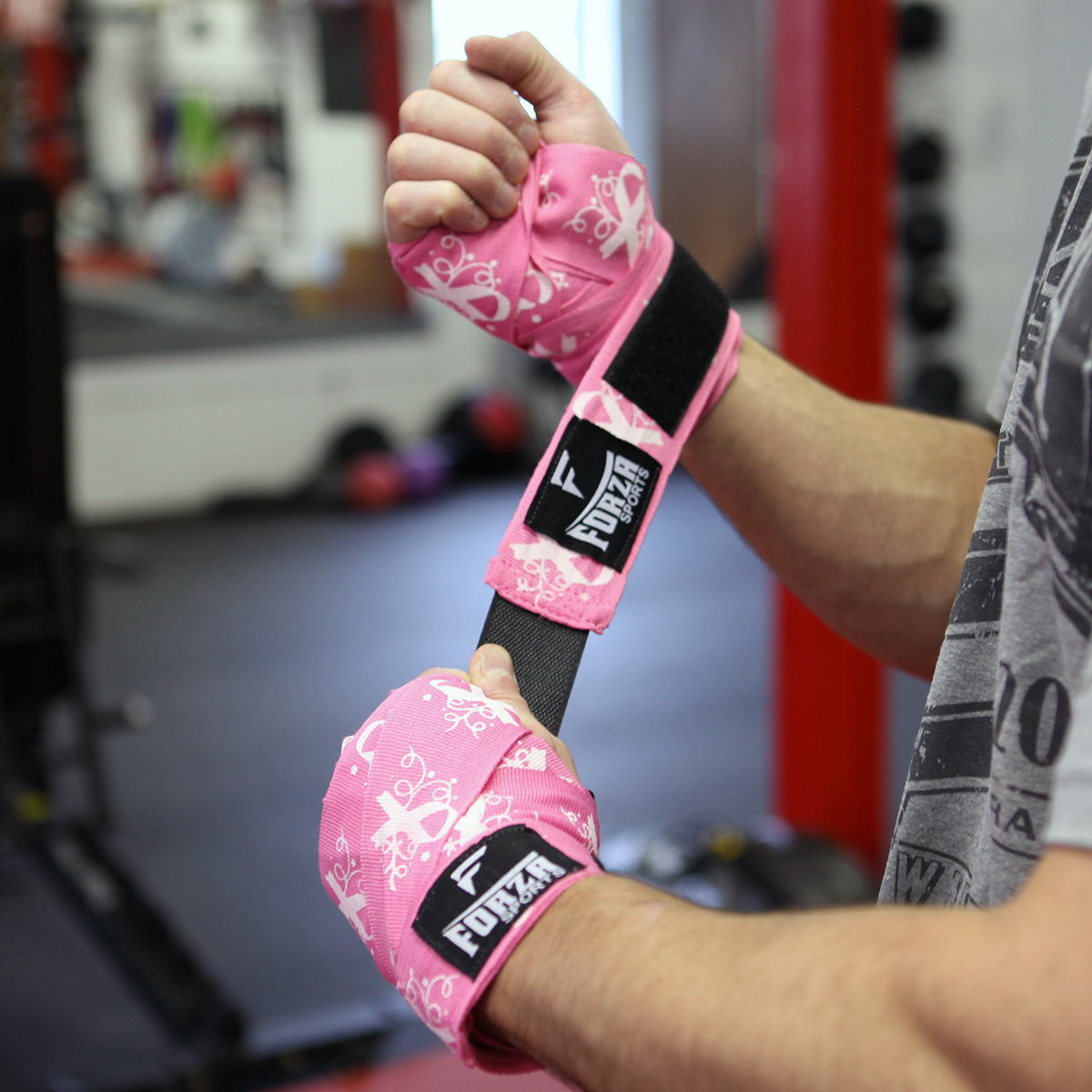 Forza Sports 180/" Mexican Style Boxing and MMA Handwraps Spider Hot Pink