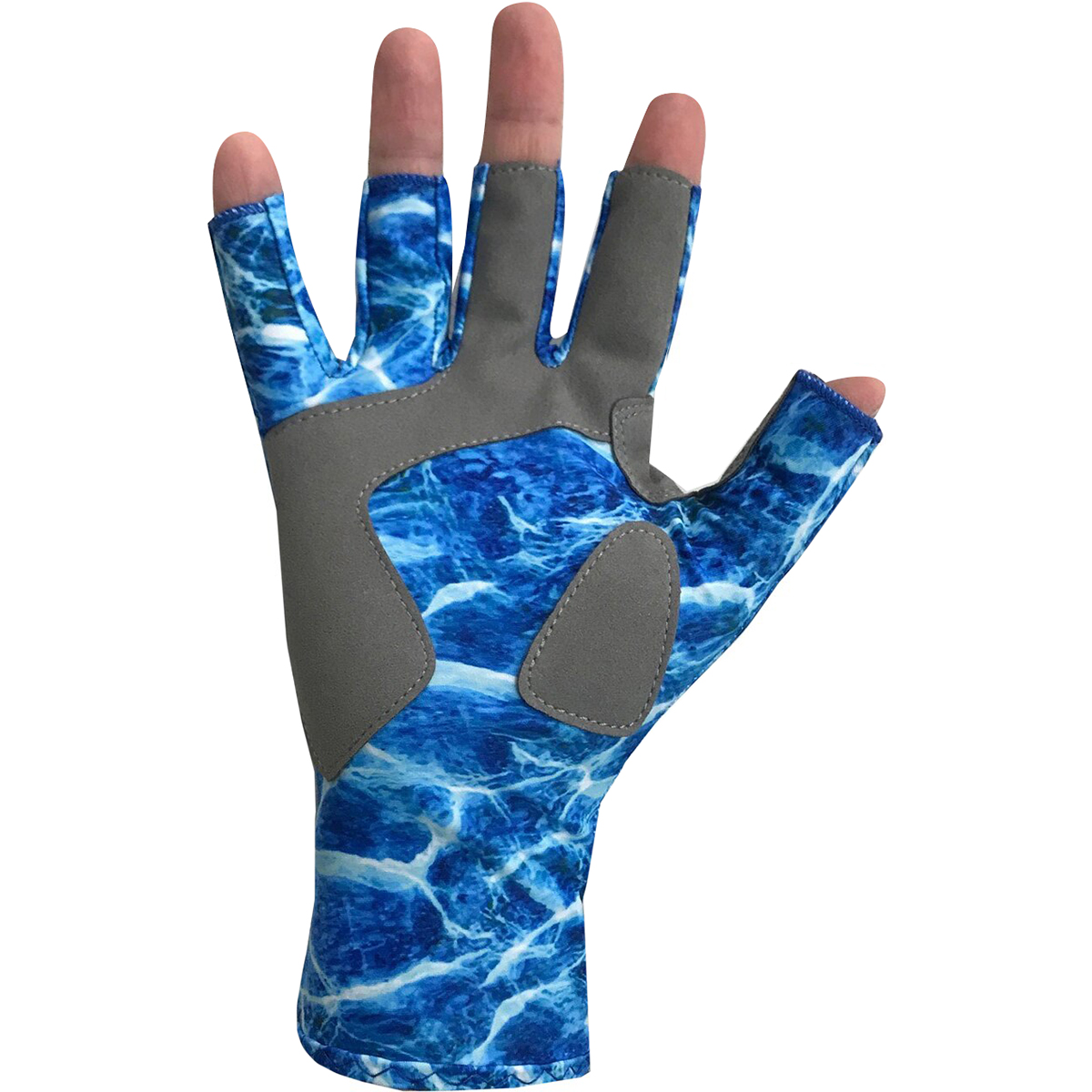 Glacier Glove Islamorada Fingerless Sun Gloves Blue Water Camo eBay