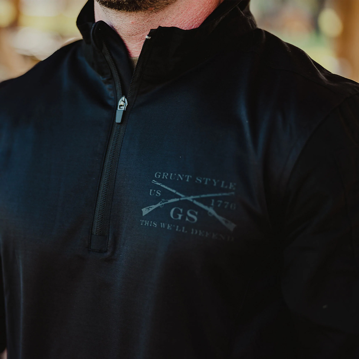 Grunt Style Tactical Quarter Zip 2.0 Jacket - Black | eBay