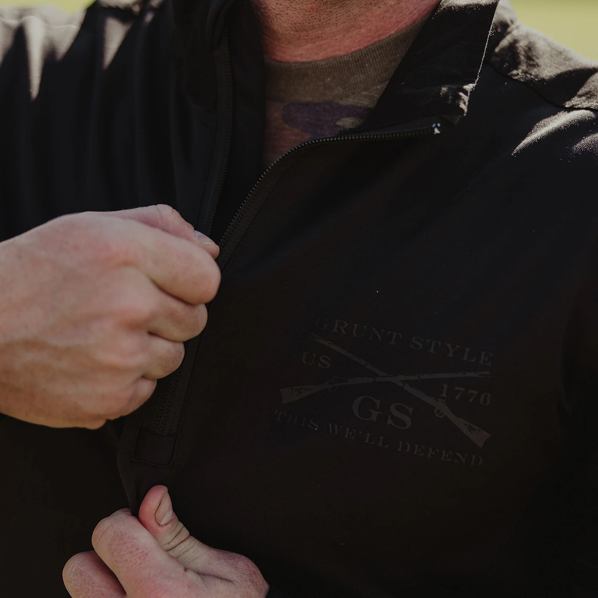 Grunt Style Tactical Quarter Zip 2.0 Jacket - Black