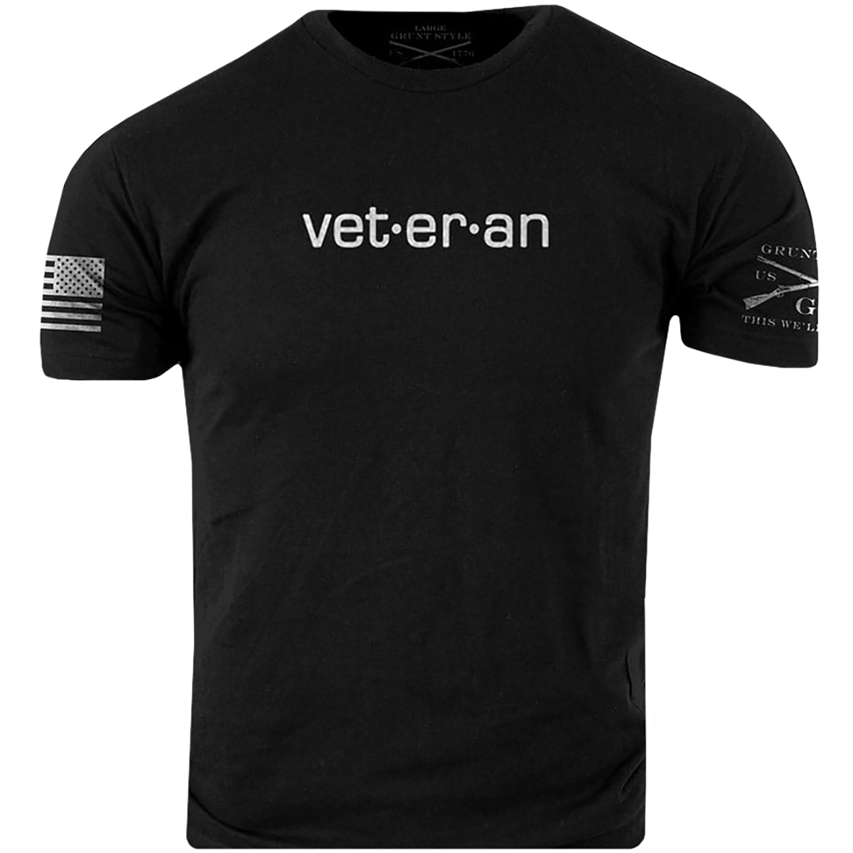 Black Grunt Style Women/'s Freedom Flag T-Shirt