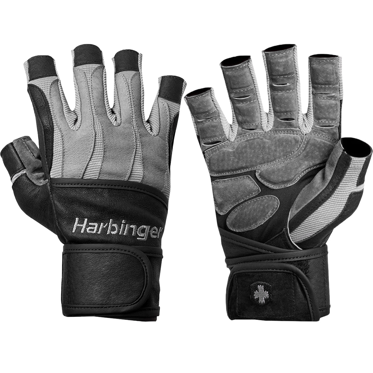 Harbinger 1310 BioForm Wristwrap Weight Lifting Gloves Black/Gray eBay